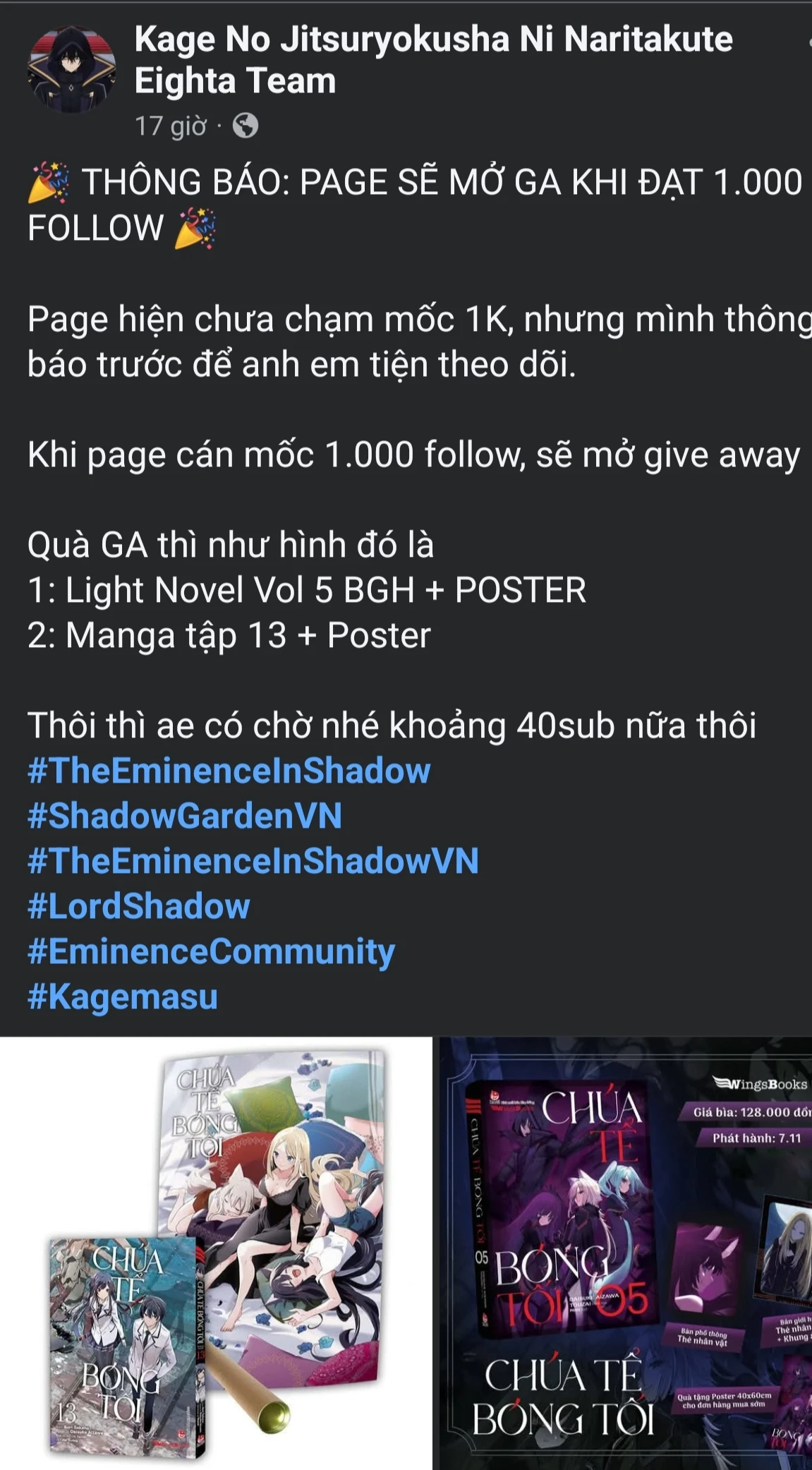 Ta muốn trở thành chúa tể bóng tối— Kagemasu 4 Koma Chapter 6 - 2