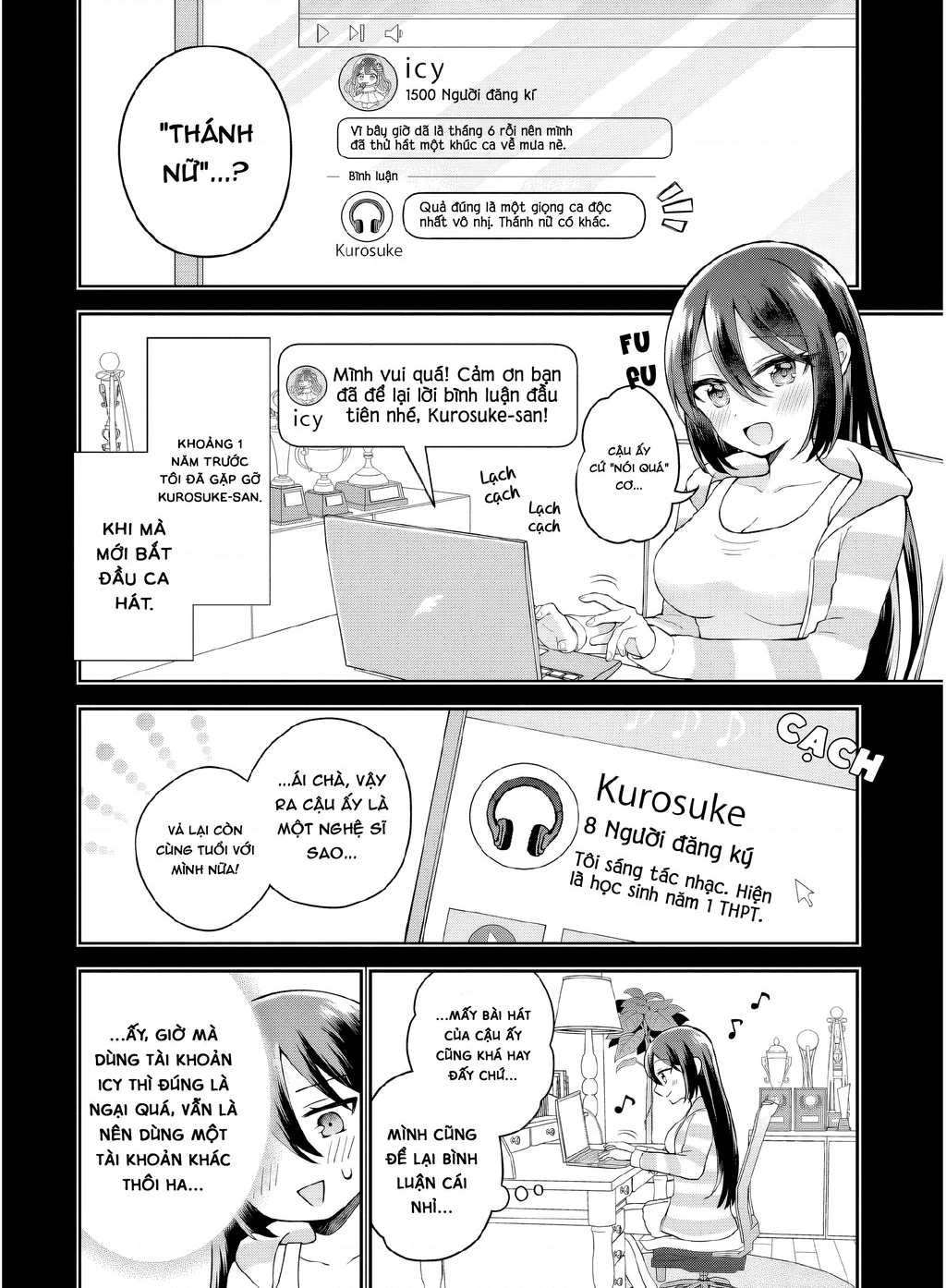 Cô bạn trầm tính bàn bên hóa ra lại là ca sĩ mà tôi mến mộ ~ Bài hát này của tôi, hãy hát lên đi nào! Chapter 5 - 11