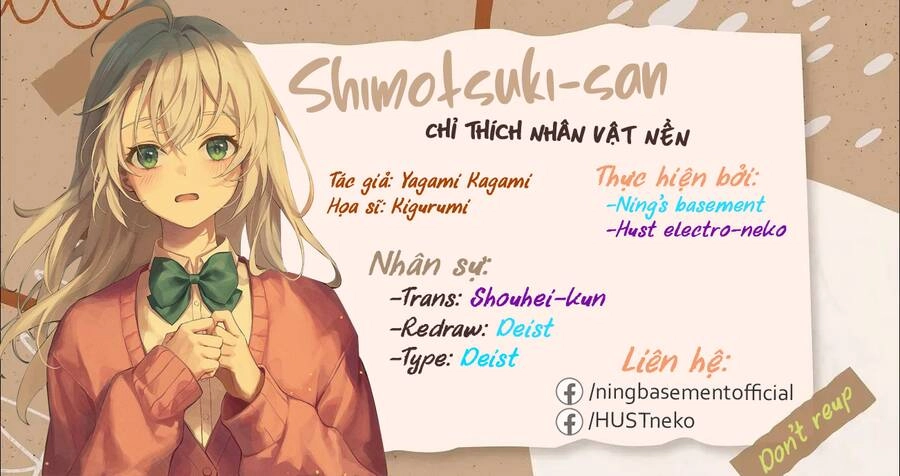 Shimotsuki-San Chỉ Thích Nhân Vật Nền Chapter 11 - 28