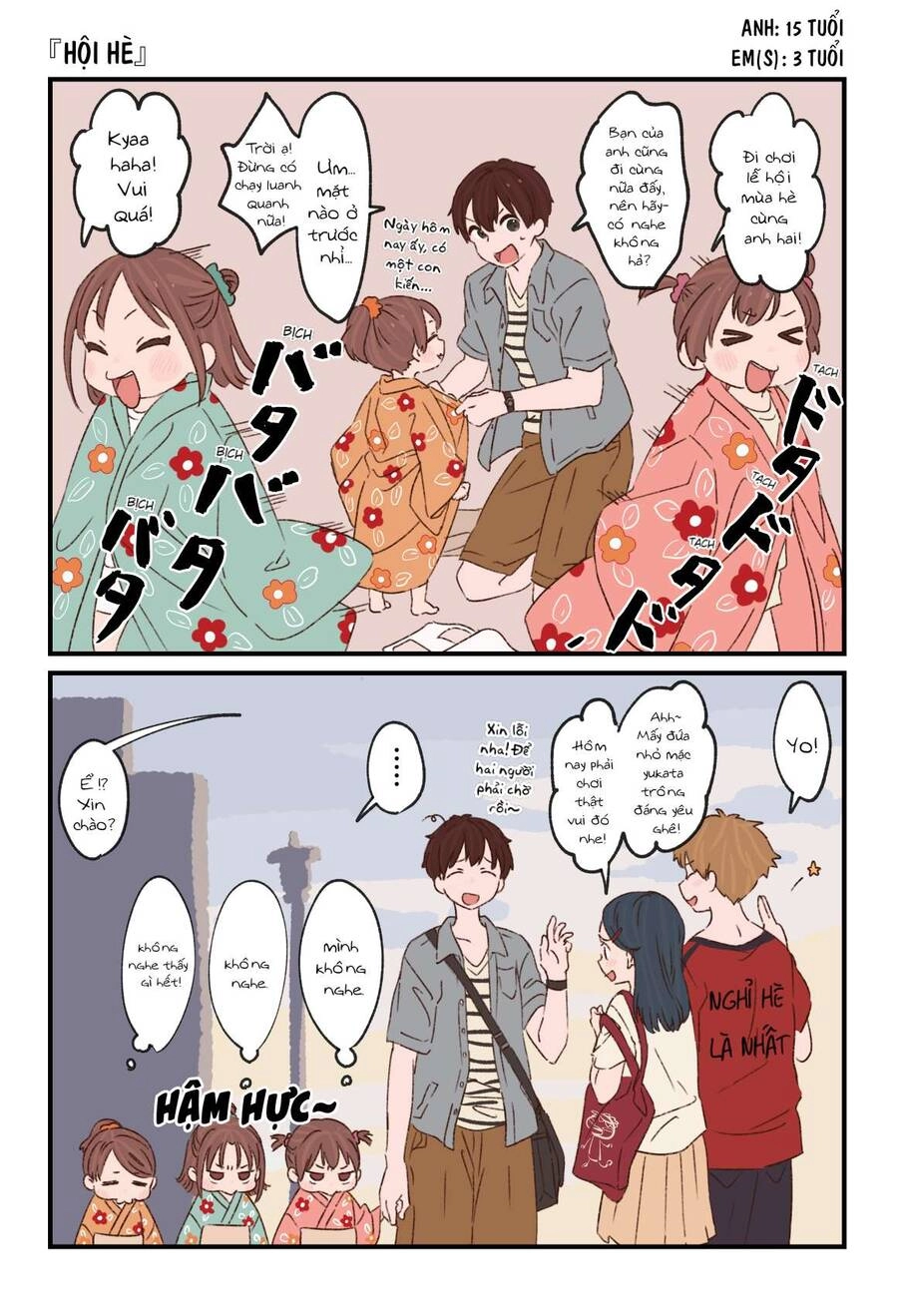 Anh Trai Cùng 3 Cô Em Gái Sinh Ba Chapter 8 - 1