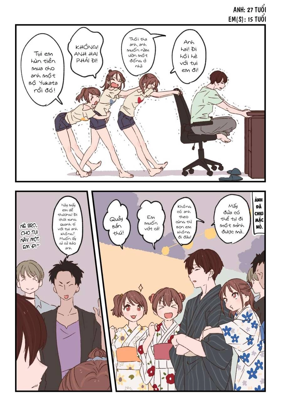 Anh Trai Cùng 3 Cô Em Gái Sinh Ba Chapter 8 - 3