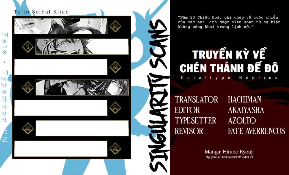 Fate/Type Redline - Truyền Kỳ Về Chén Thánh Đế Đô Chapter 8.1 - 1