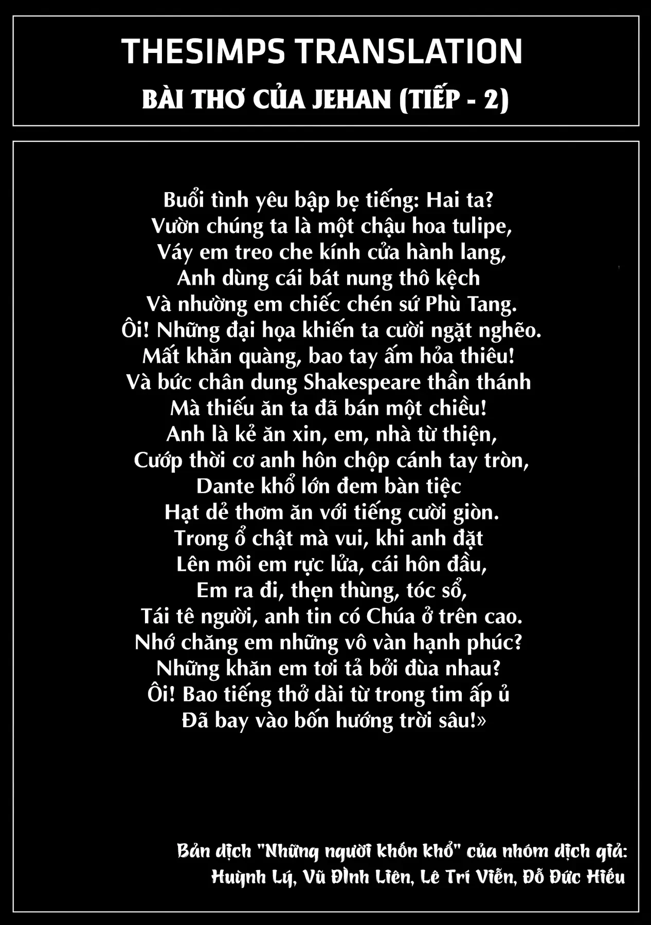 Từ Những Người Khốn Khổ - Gửi Đến Những Người Bạn Của Khoảnh Khắc L'heure Bleue. Chapter 9 - 54