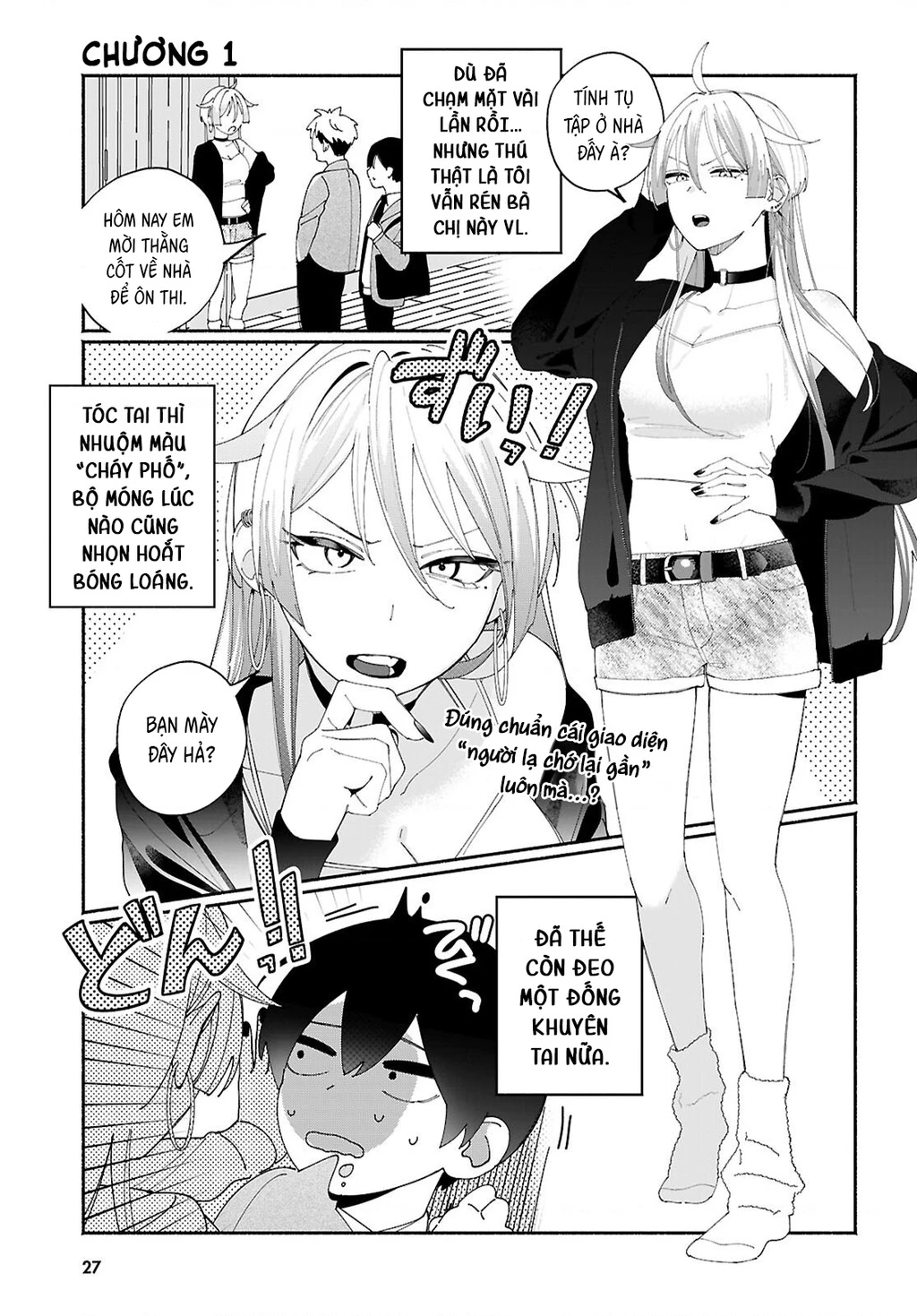 Chị gái của thằng bạn tôi nhìn thì hổ báo nhưng thật ra lại là người tốt Chapter 1 - 4