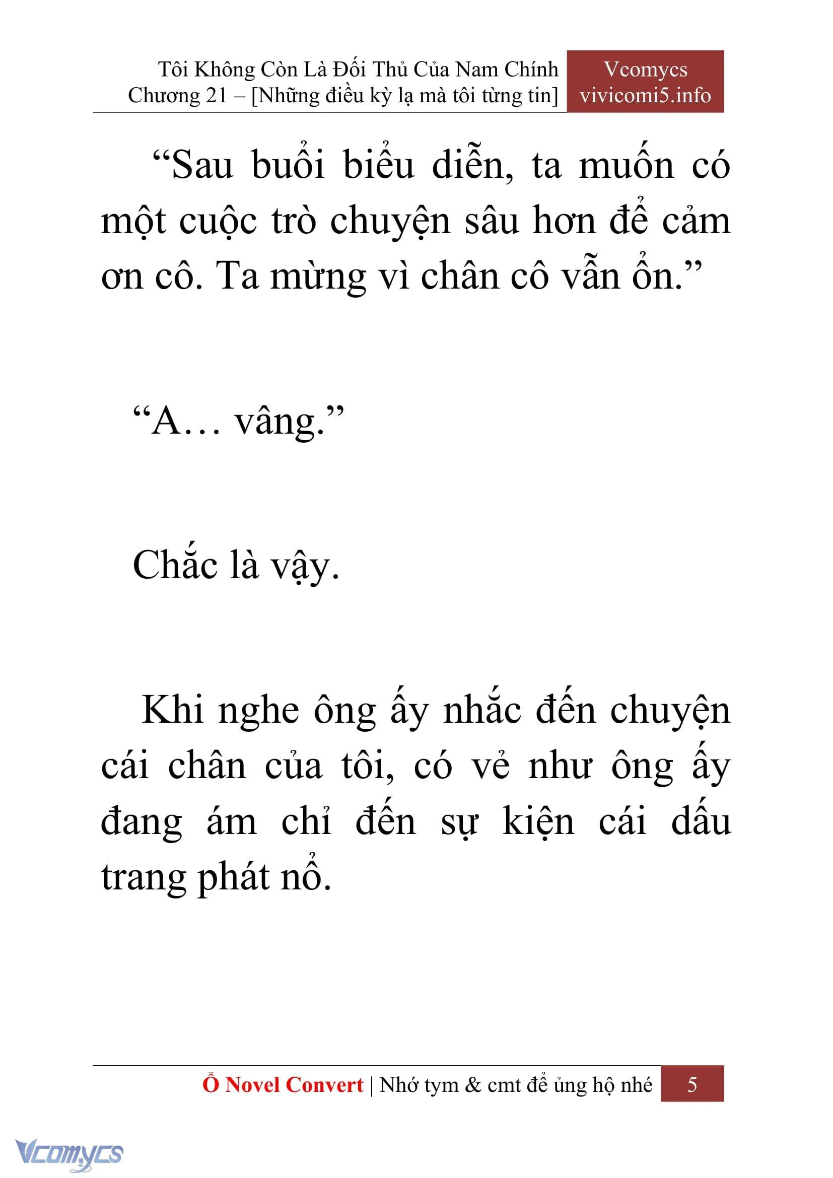 [Novel] Tôi Không Còn Là Đối Thủ Của Nam Chính Chapter  21 - 7