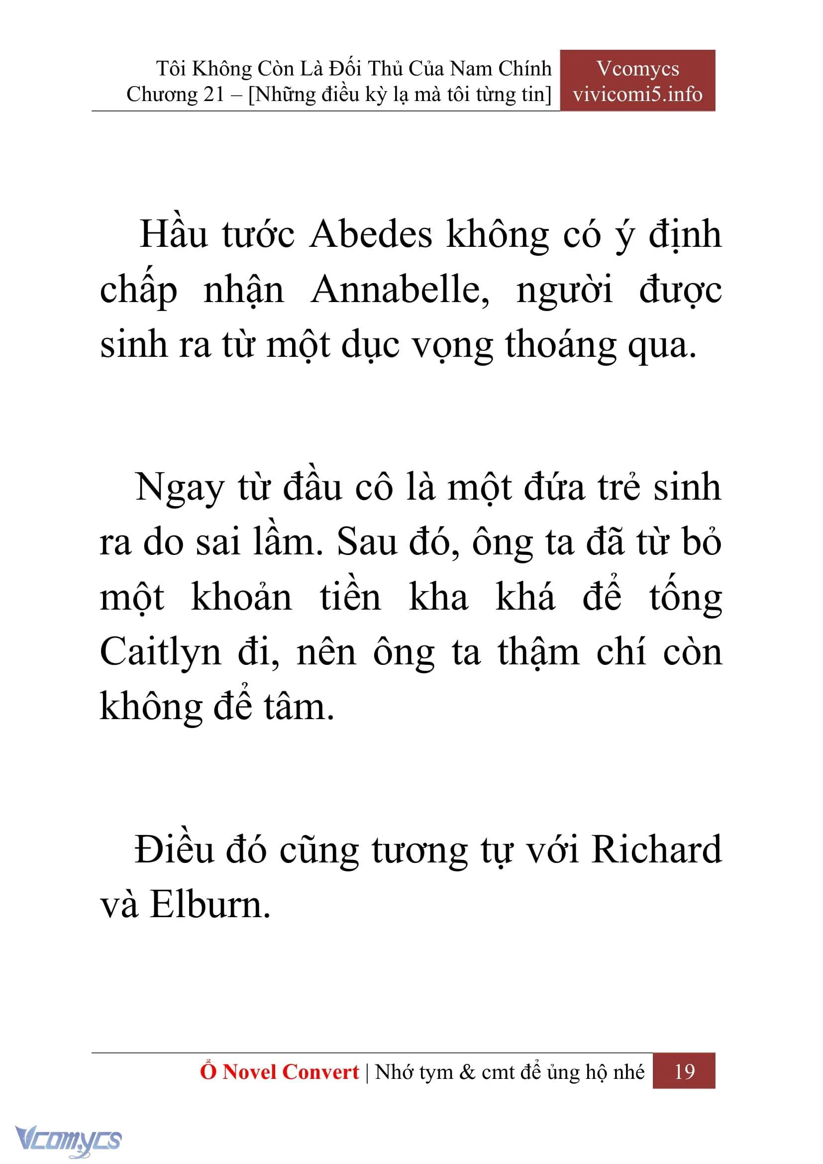 [Novel] Tôi Không Còn Là Đối Thủ Của Nam Chính Chapter  21 - 21