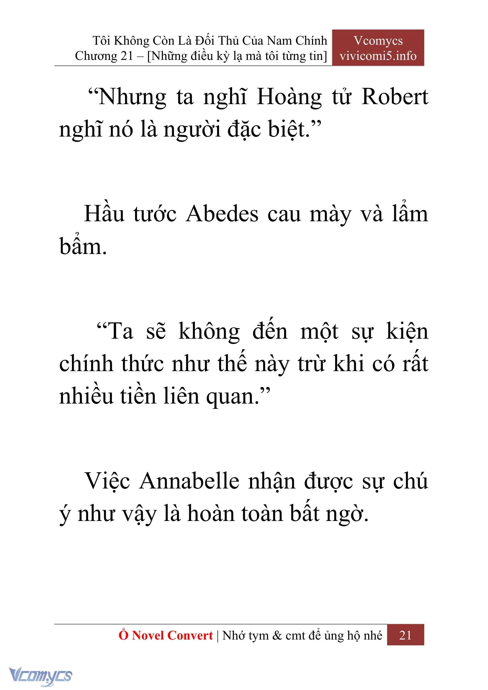 [Novel] Tôi Không Còn Là Đối Thủ Của Nam Chính Chapter  21 - 23
