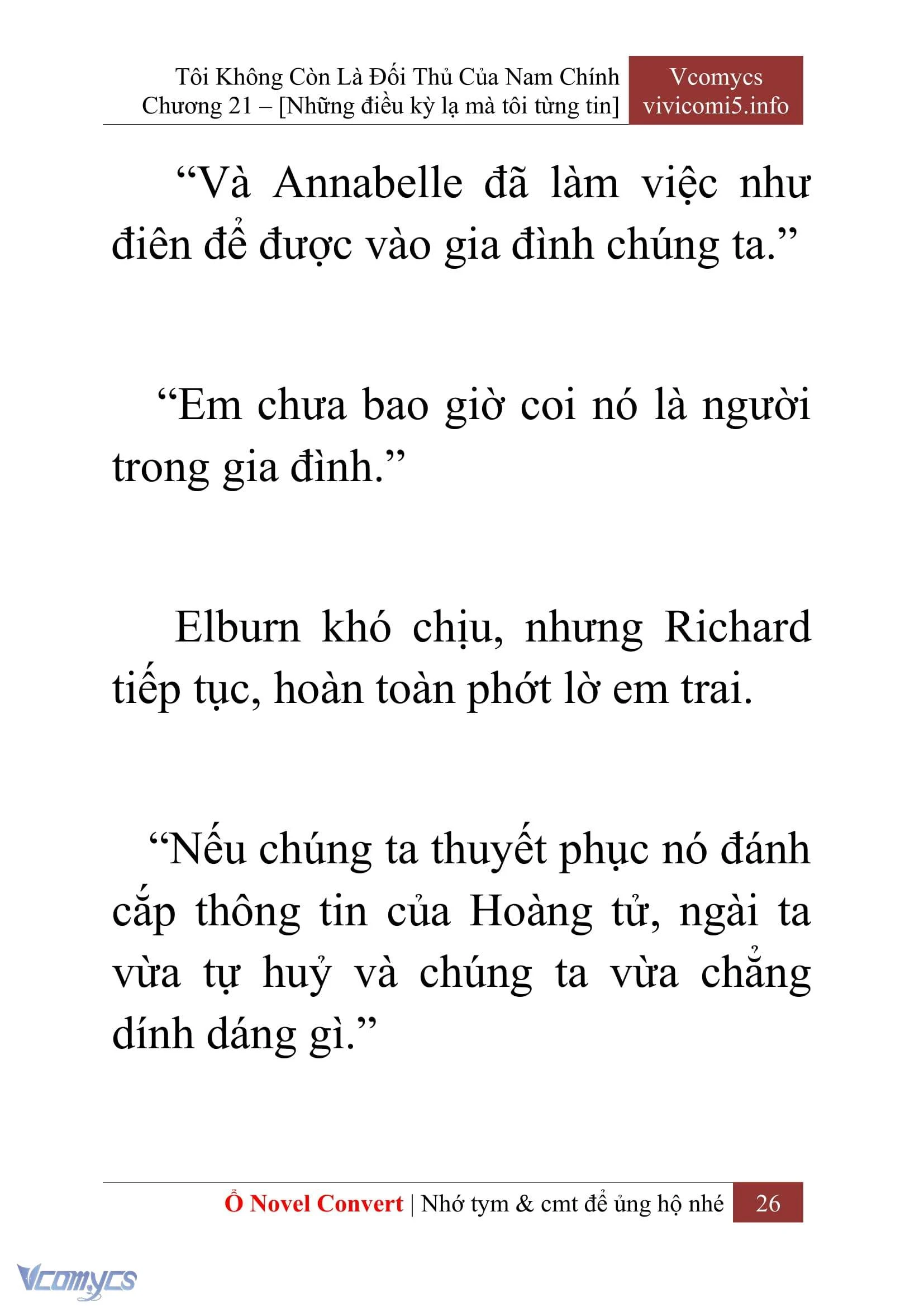 [Novel] Tôi Không Còn Là Đối Thủ Của Nam Chính Chapter  21 - 28
