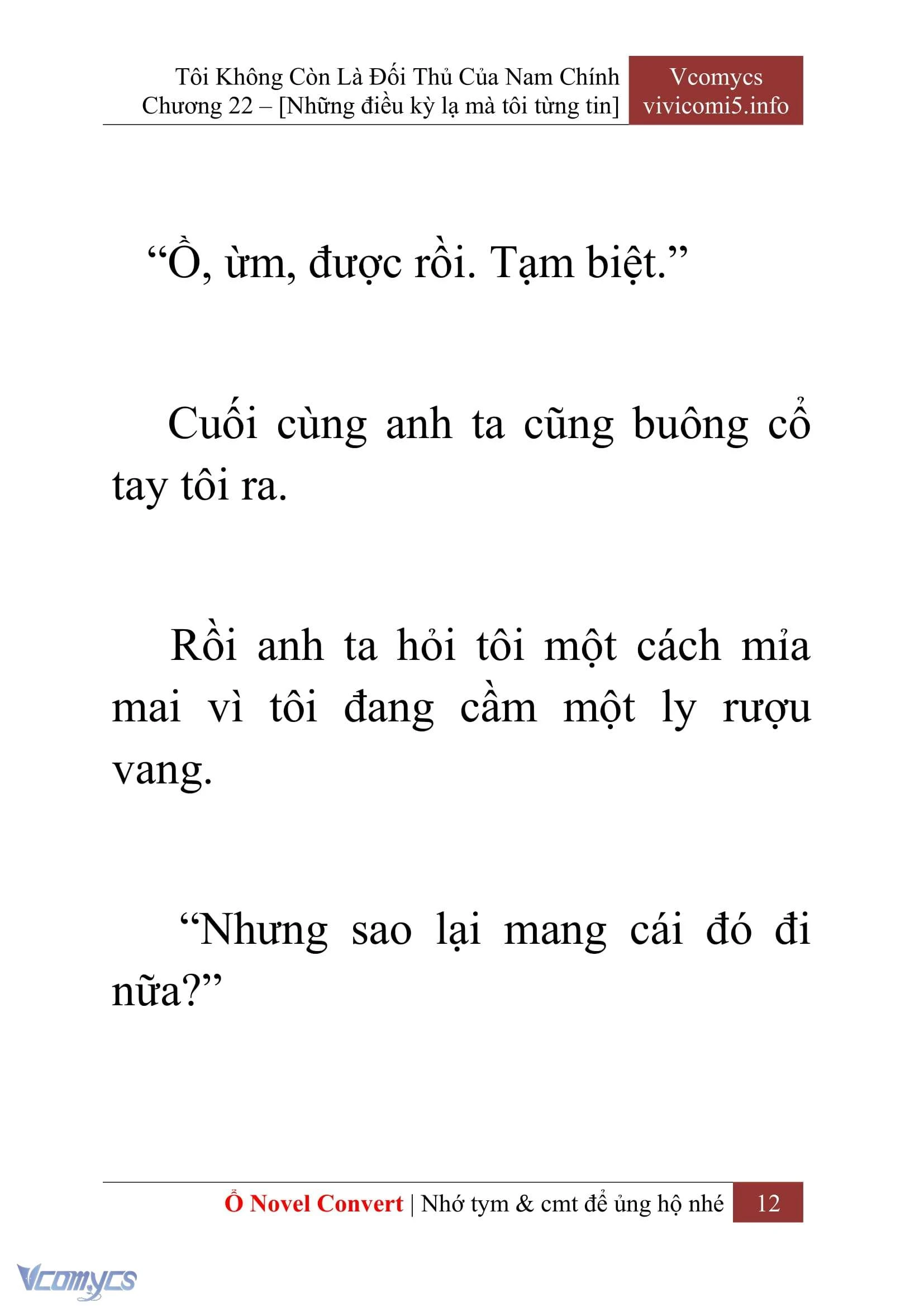 [Novel] Tôi Không Còn Là Đối Thủ Của Nam Chính Chapter  22 - 14