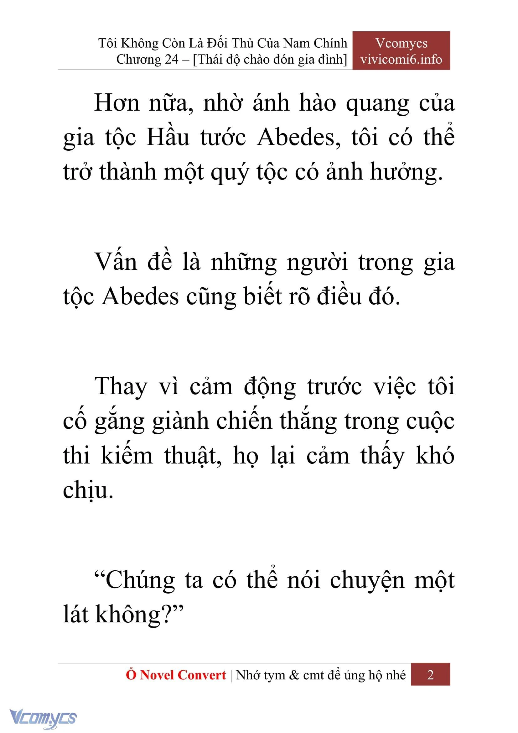 [Novel] Tôi Không Còn Là Đối Thủ Của Nam Chính Chapter  24 - 4