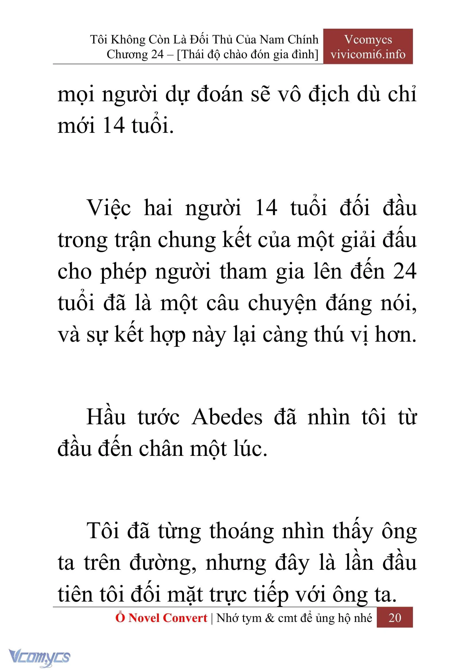 [Novel] Tôi Không Còn Là Đối Thủ Của Nam Chính Chapter  24 - 22