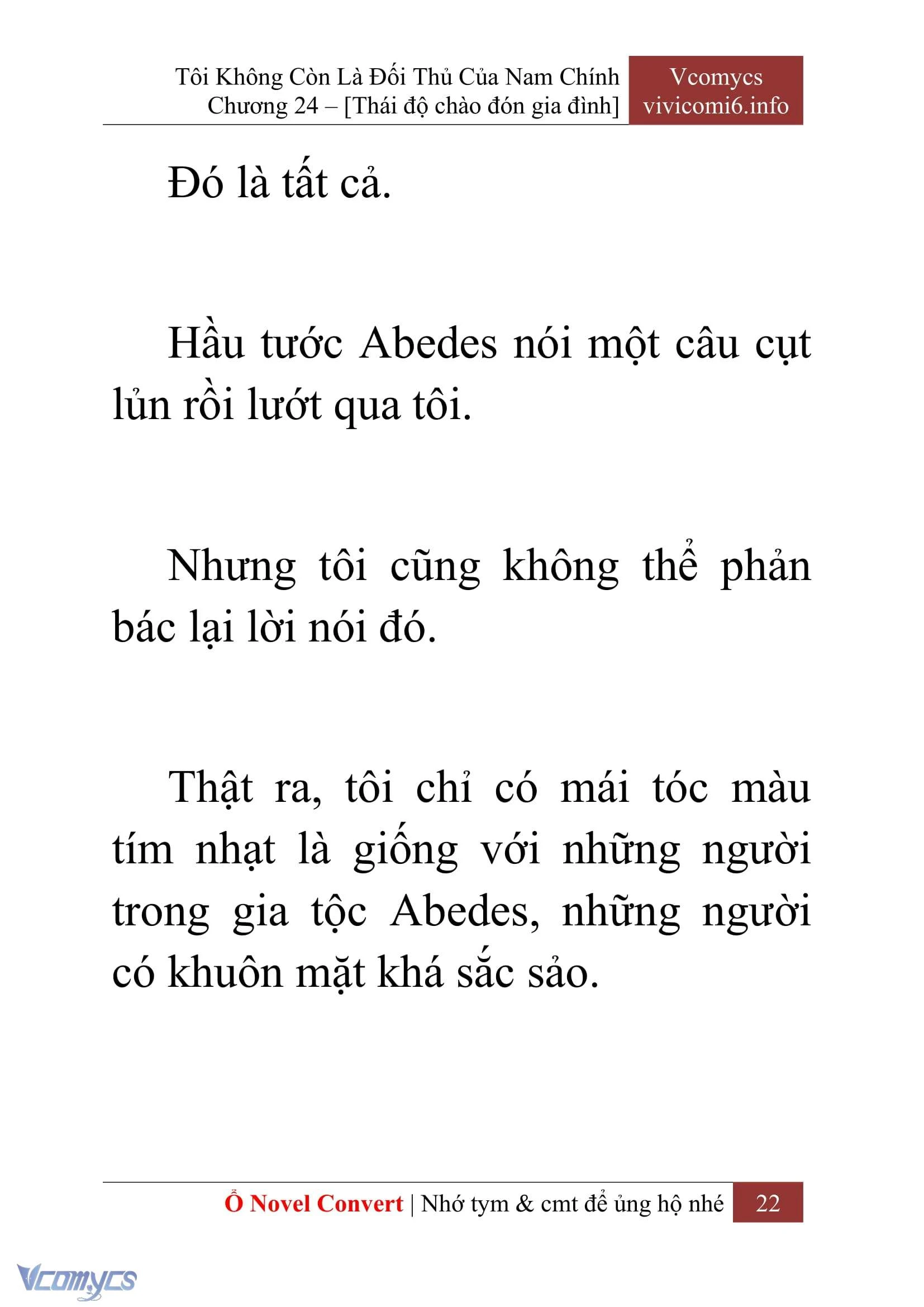 [Novel] Tôi Không Còn Là Đối Thủ Của Nam Chính Chapter  24 - 24