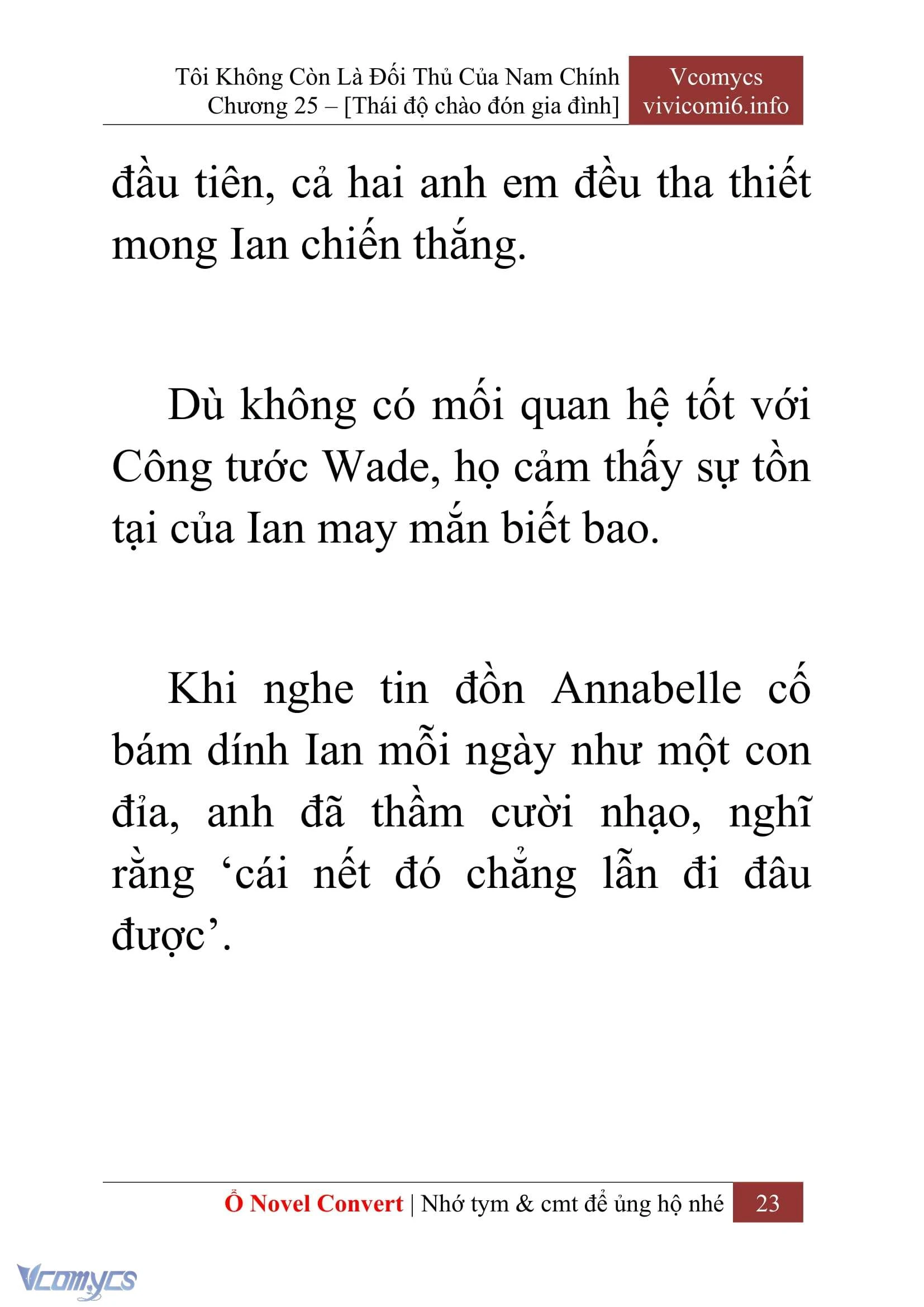 [Novel] Tôi Không Còn Là Đối Thủ Của Nam Chính Chapter  25 - 25