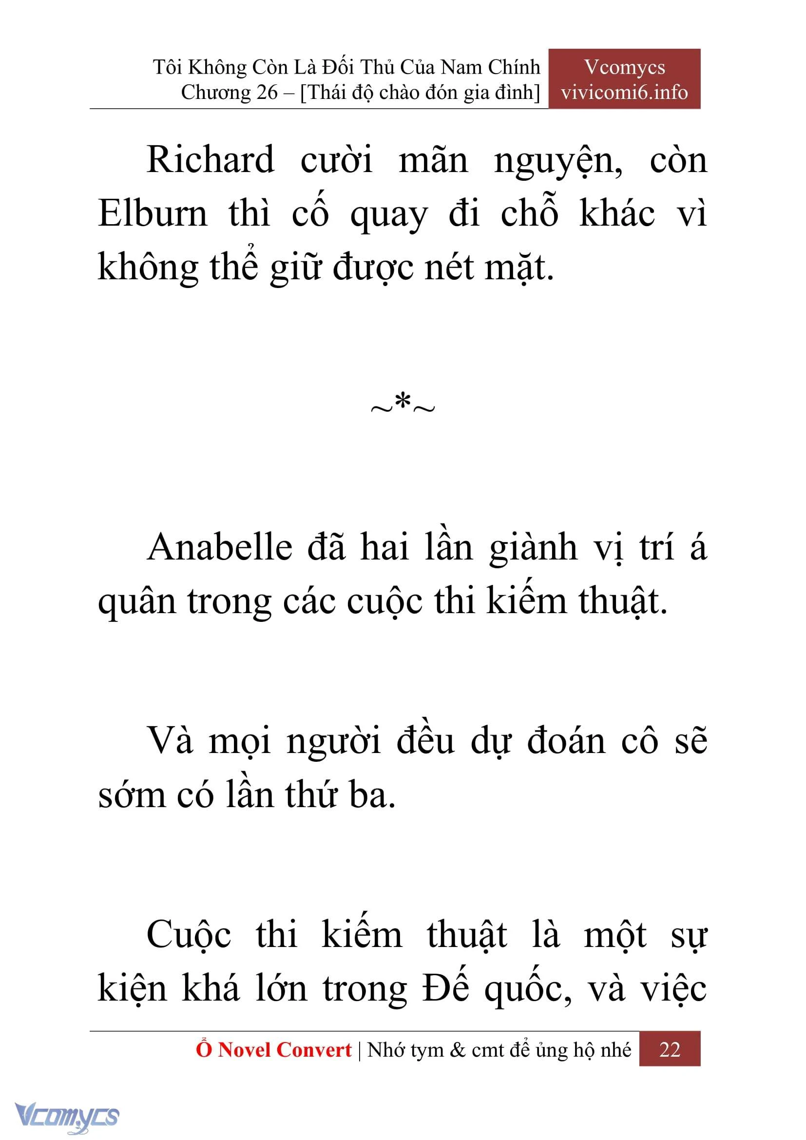 [Novel] Tôi Không Còn Là Đối Thủ Của Nam Chính Chapter  26 - 24