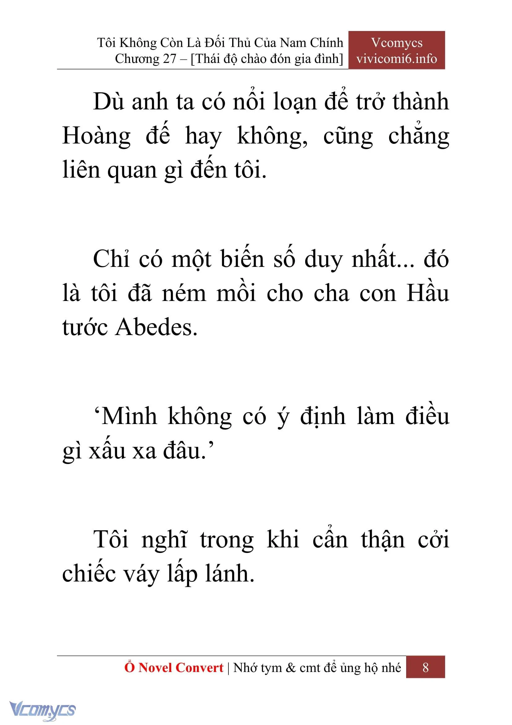 [Novel] Tôi Không Còn Là Đối Thủ Của Nam Chính Chapter  27 - 10