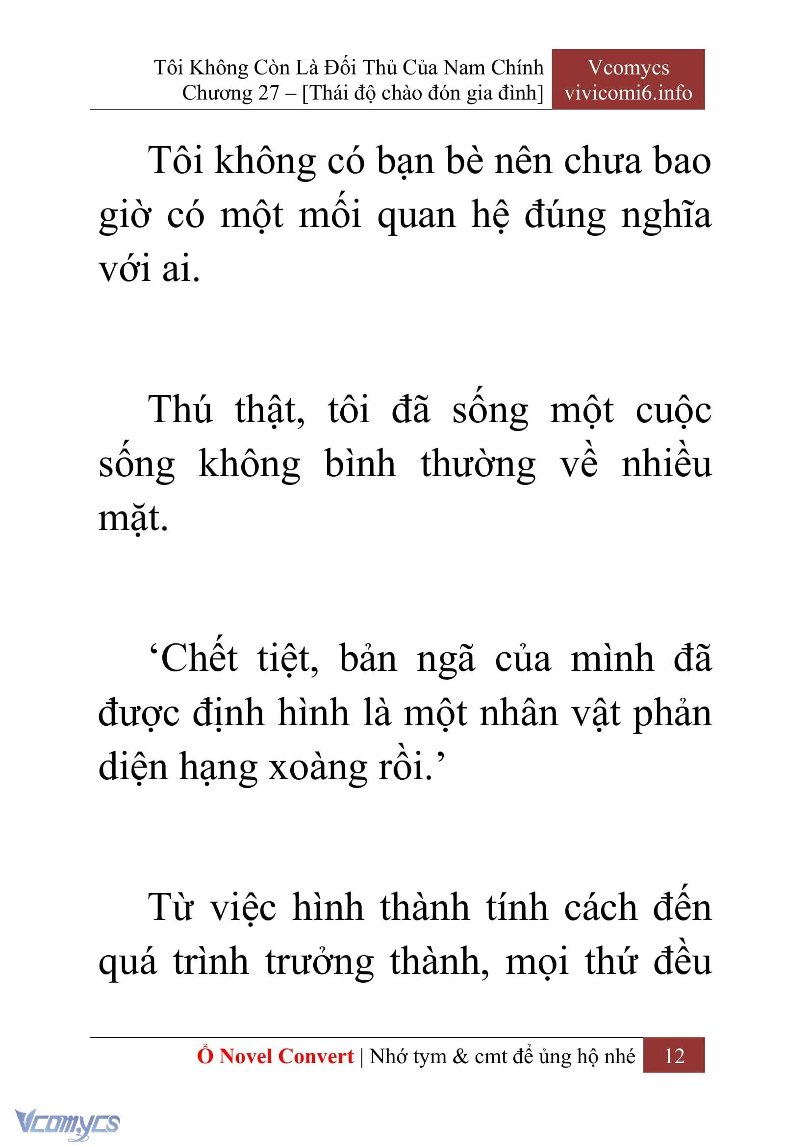 [Novel] Tôi Không Còn Là Đối Thủ Của Nam Chính Chapter  27 - 14