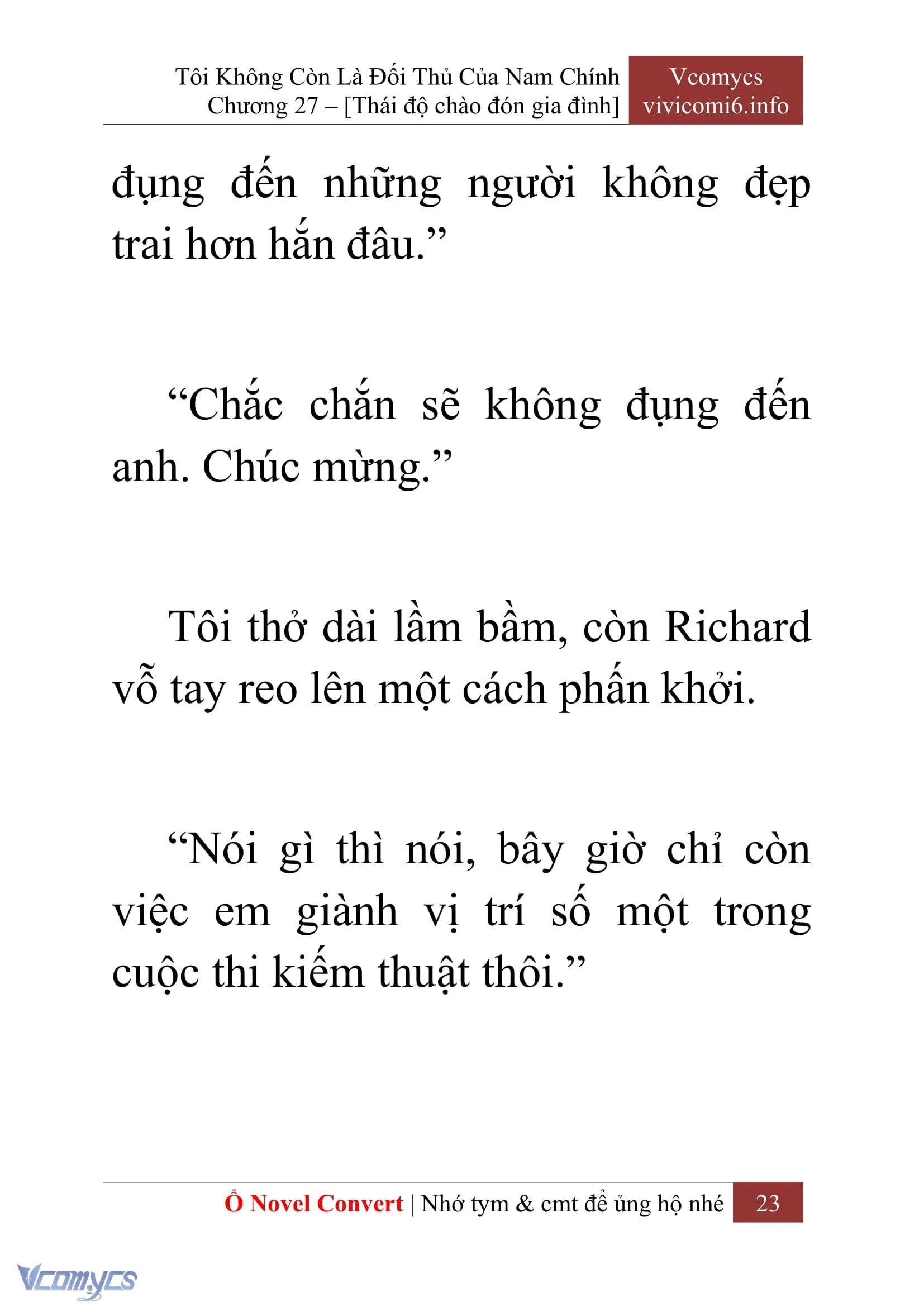 [Novel] Tôi Không Còn Là Đối Thủ Của Nam Chính Chapter  27 - 25