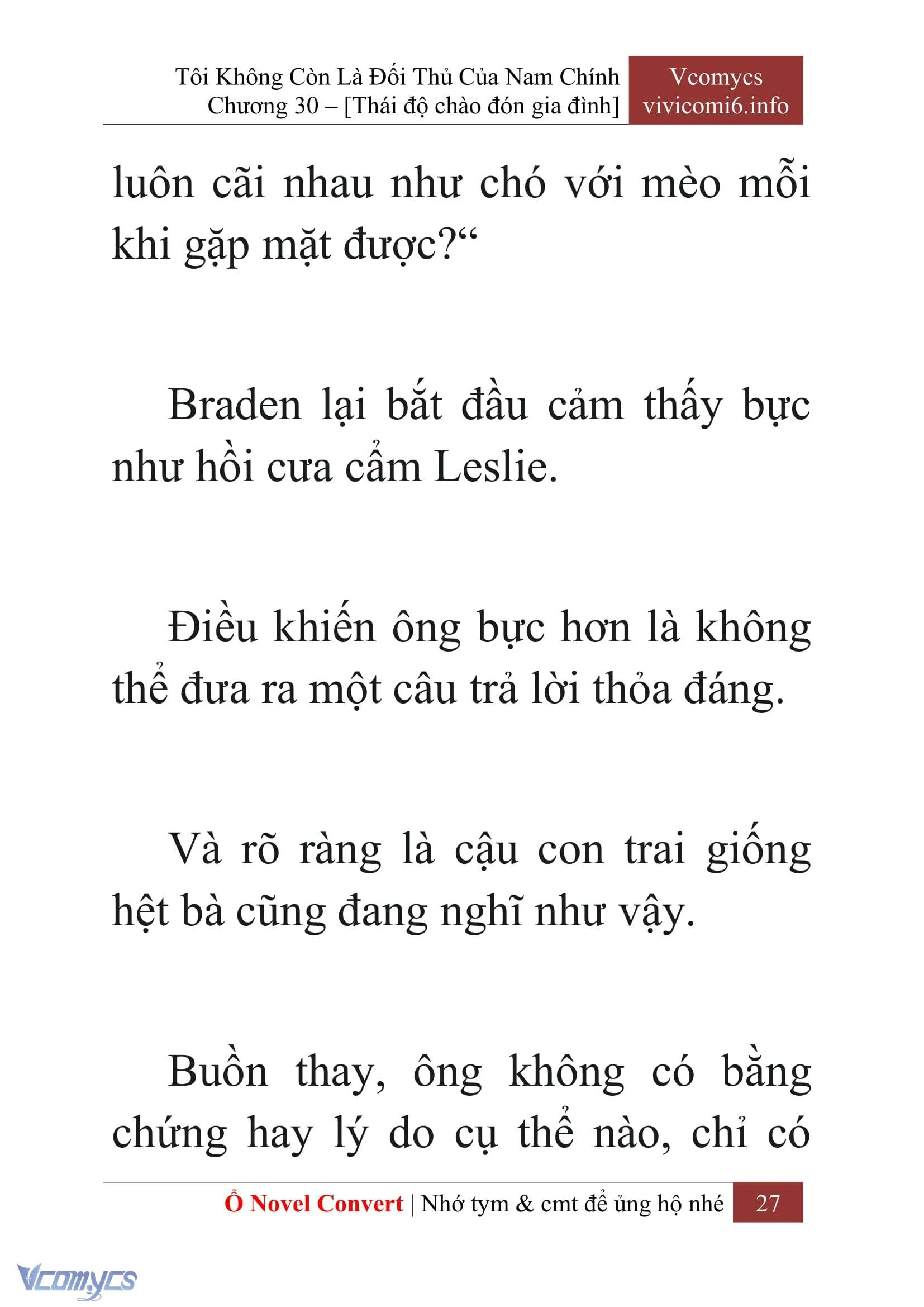 [Novel] Tôi Không Còn Là Đối Thủ Của Nam Chính Chapter  30 - 29