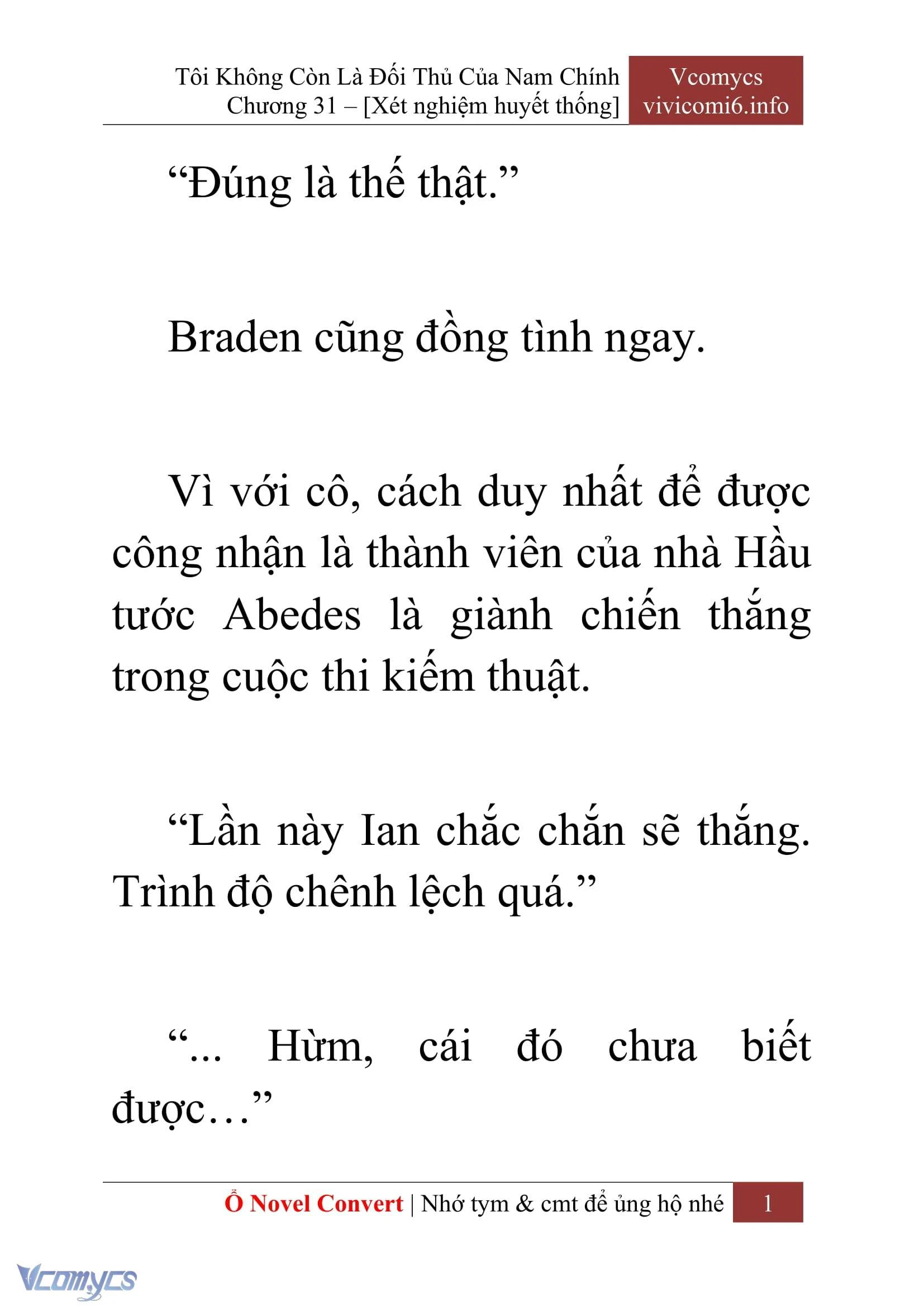 [Novel] Tôi Không Còn Là Đối Thủ Của Nam Chính Chapter  31 - 3