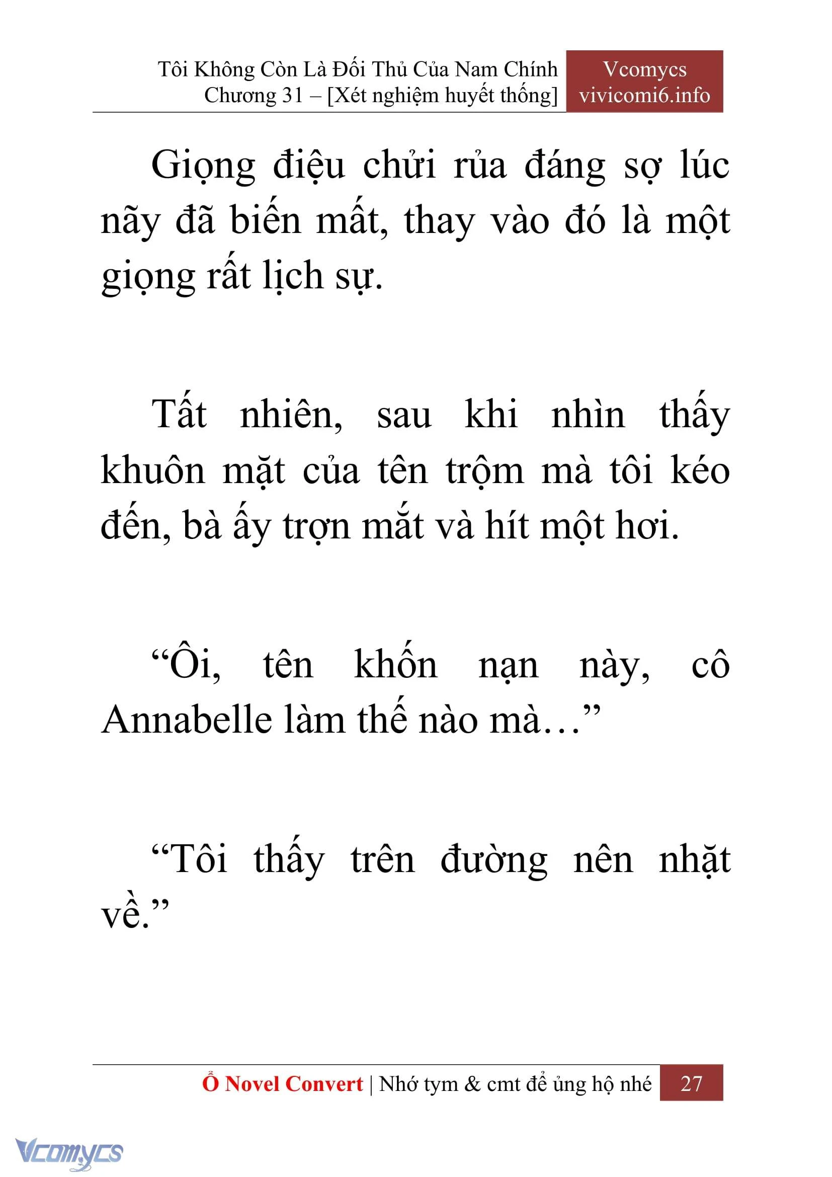 [Novel] Tôi Không Còn Là Đối Thủ Của Nam Chính Chapter  31 - 29