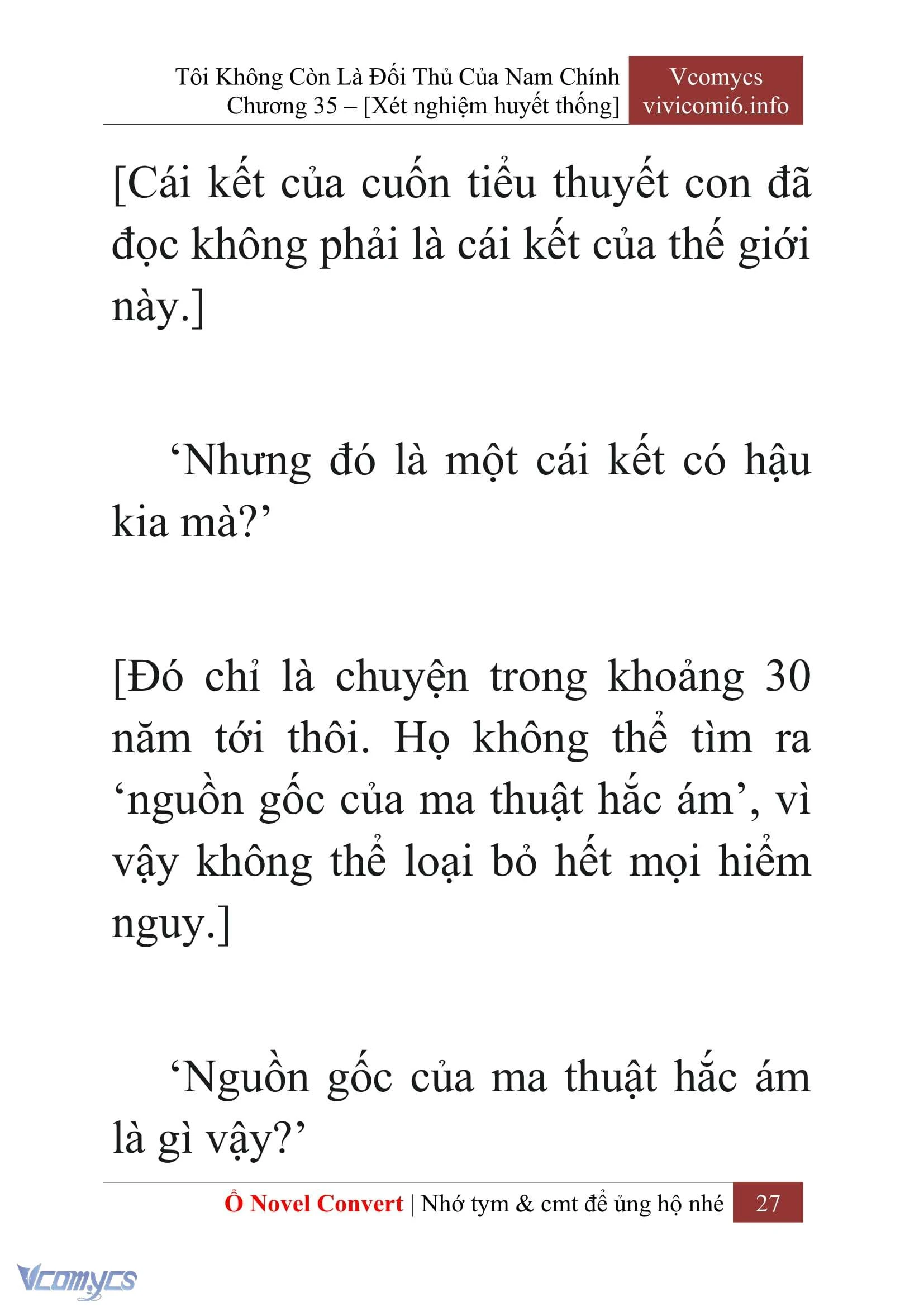 [Novel] Tôi Không Còn Là Đối Thủ Của Nam Chính Chapter  35 - 29