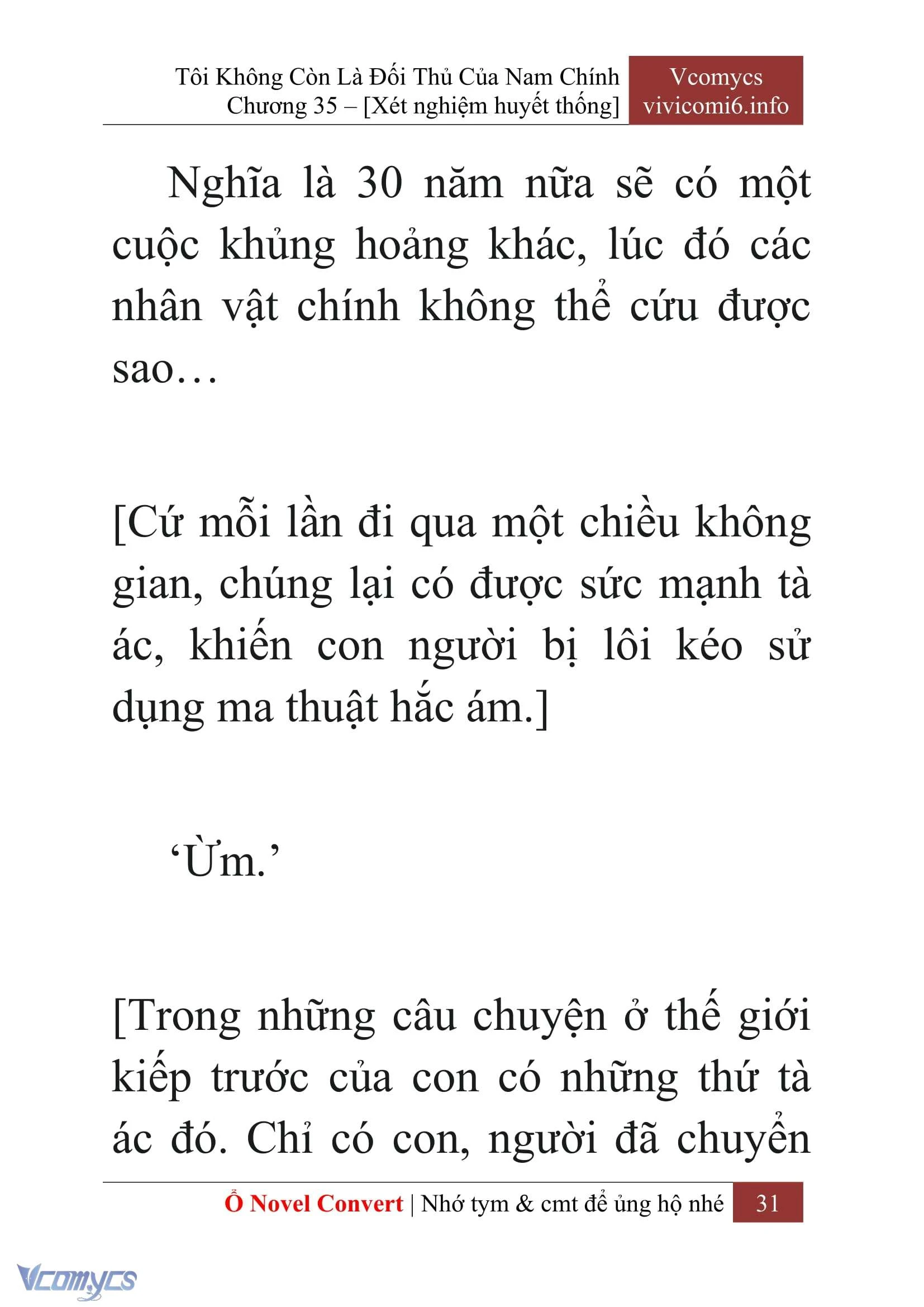 [Novel] Tôi Không Còn Là Đối Thủ Của Nam Chính Chapter  35 - 33