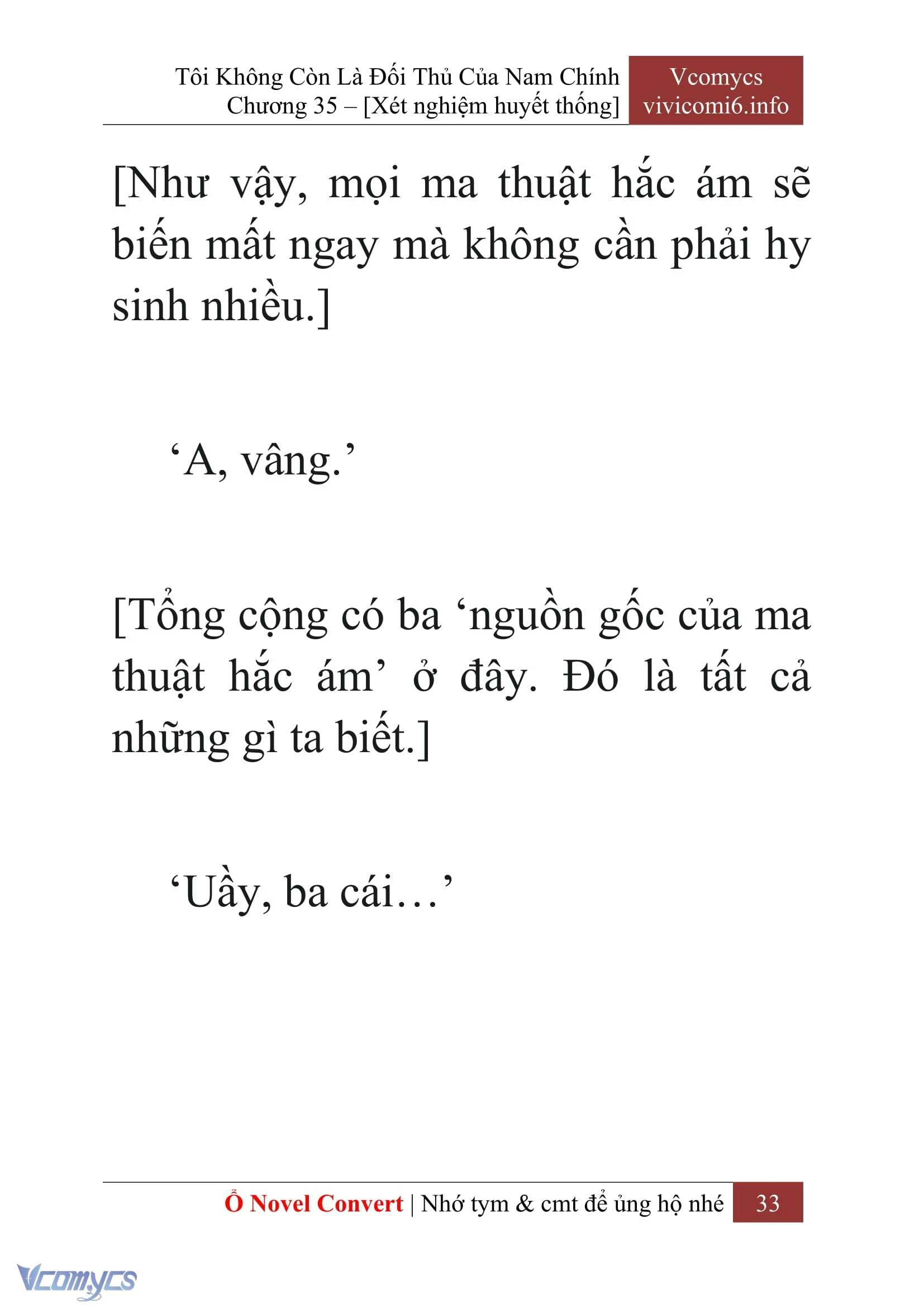 [Novel] Tôi Không Còn Là Đối Thủ Của Nam Chính Chapter  35 - 35