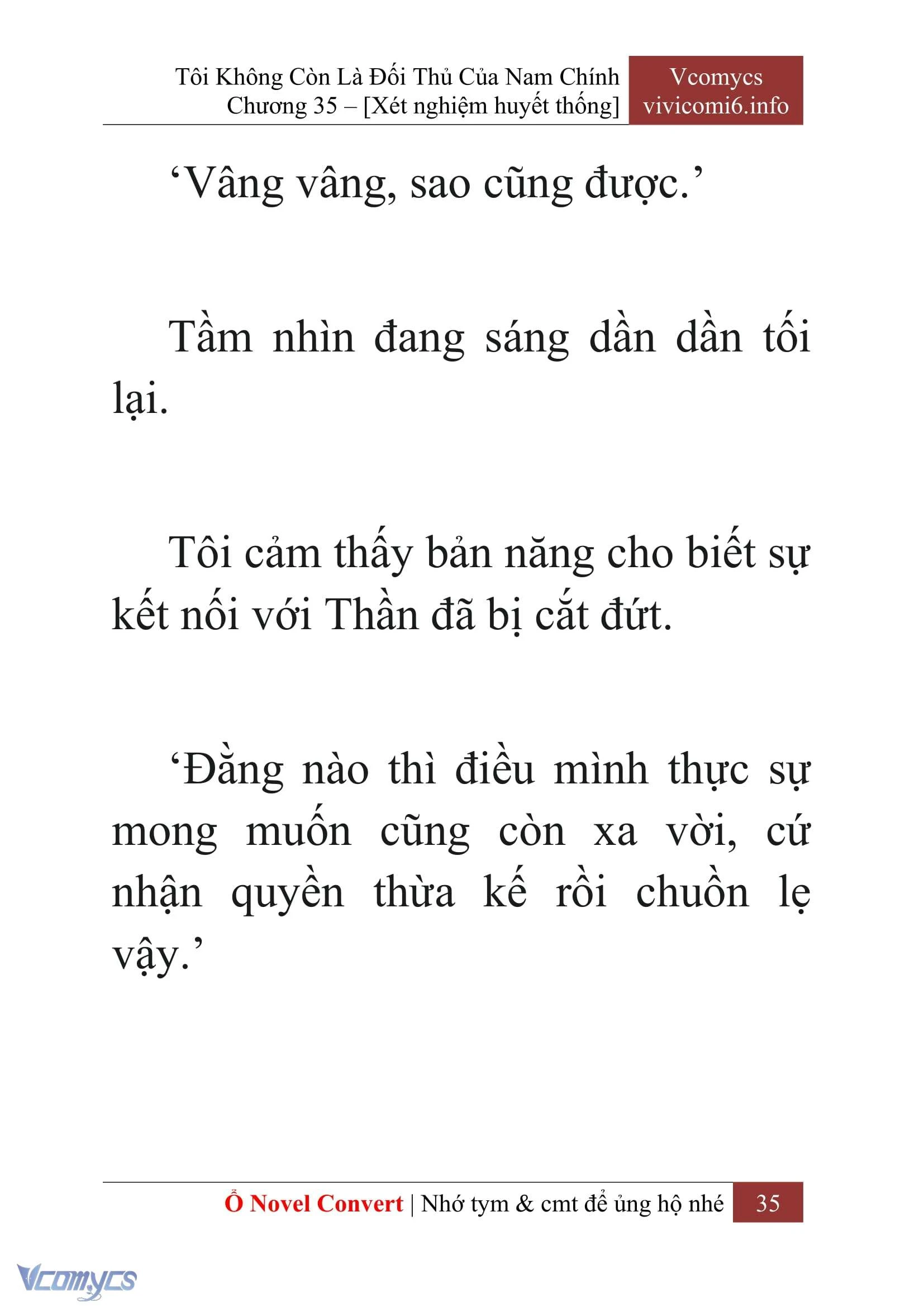 [Novel] Tôi Không Còn Là Đối Thủ Của Nam Chính Chapter  35 - 37