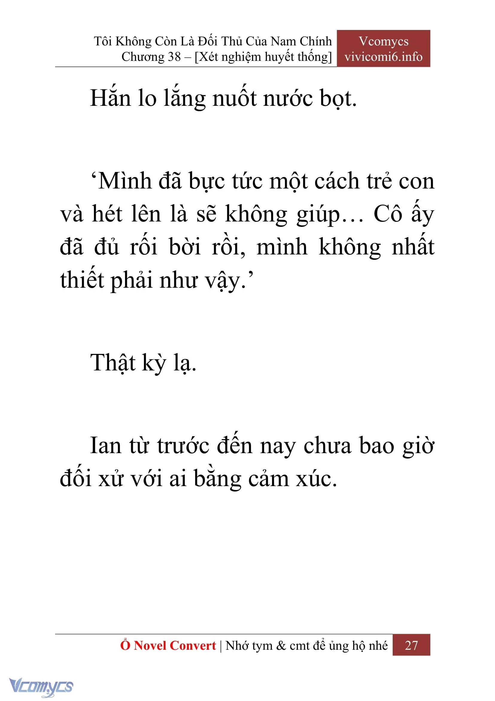 [Novel] Tôi Không Còn Là Đối Thủ Của Nam Chính Chapter  38 - 29