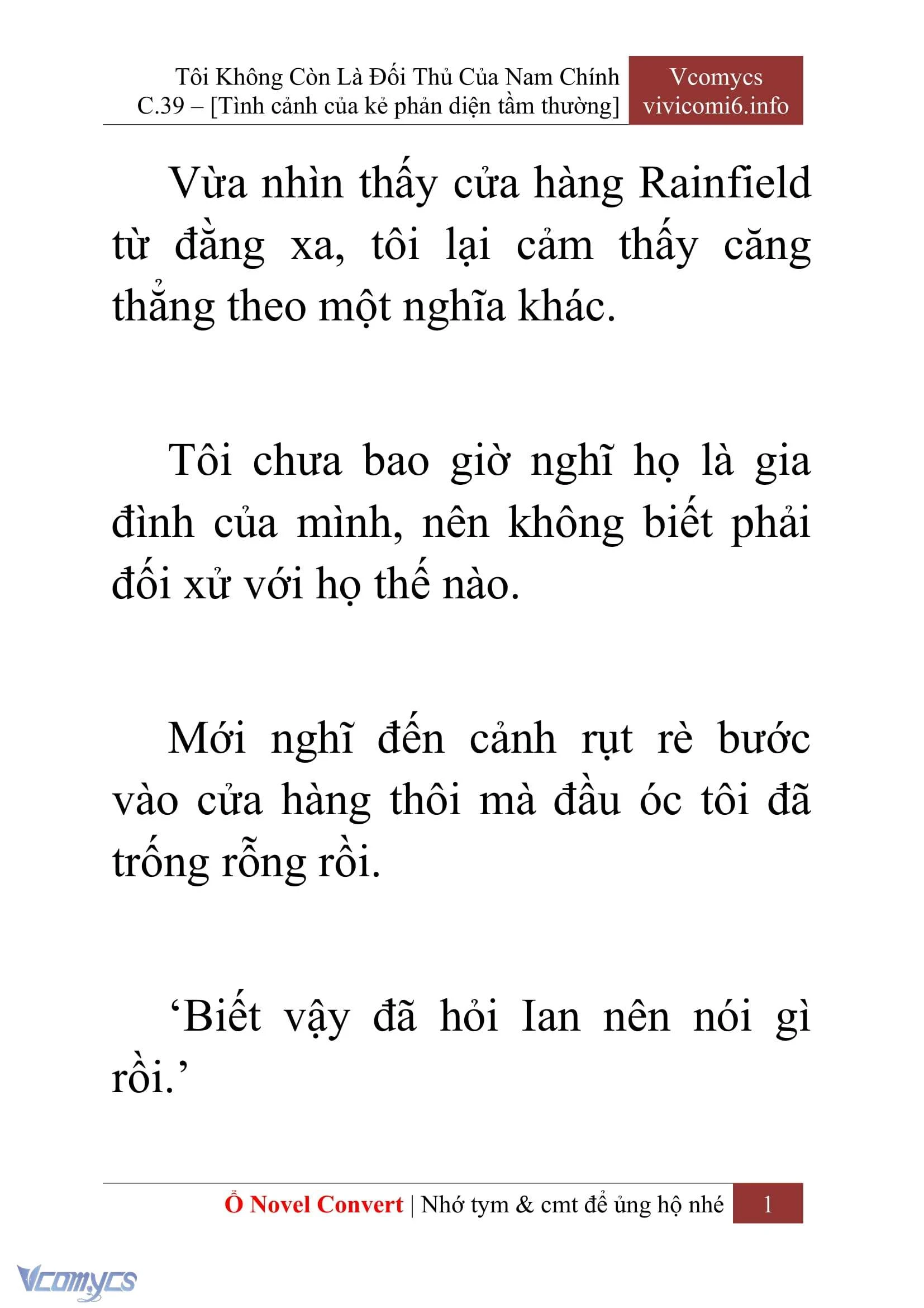 [Novel] Tôi Không Còn Là Đối Thủ Của Nam Chính Chapter  39 - 3