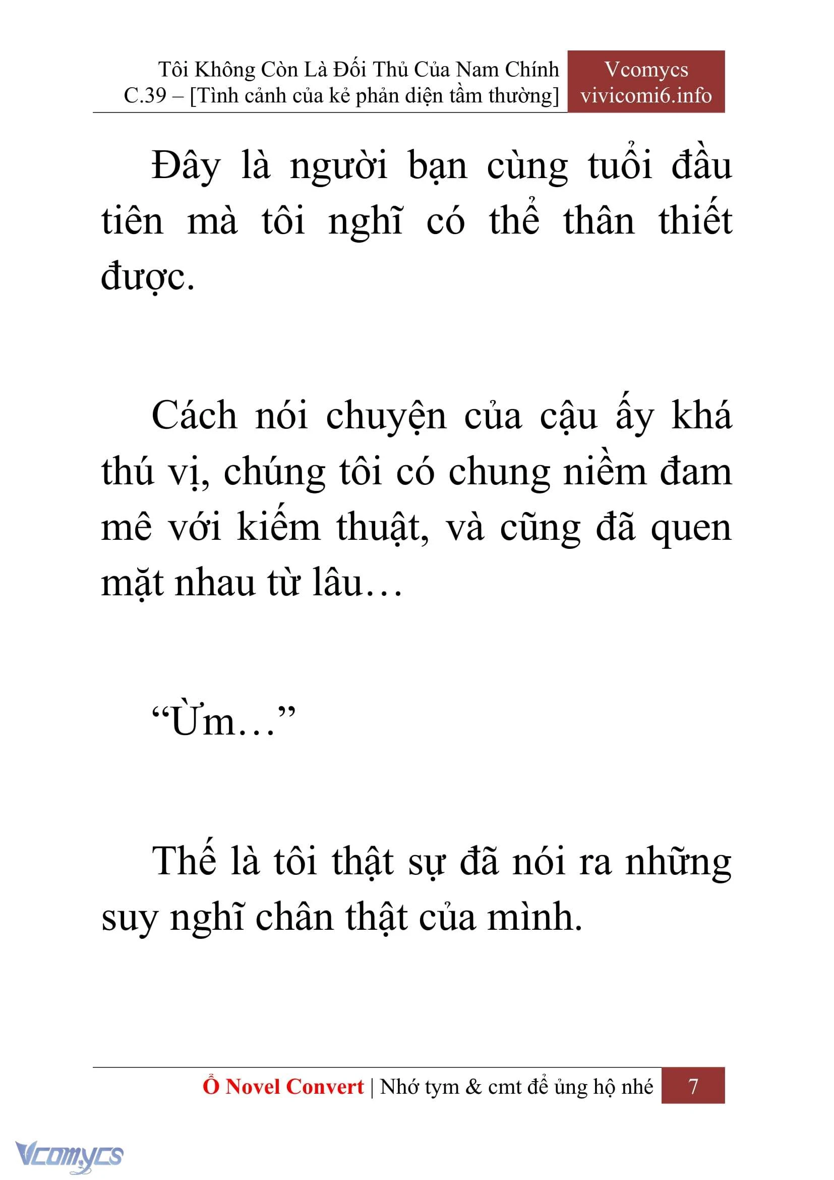 [Novel] Tôi Không Còn Là Đối Thủ Của Nam Chính Chapter  39 - 9