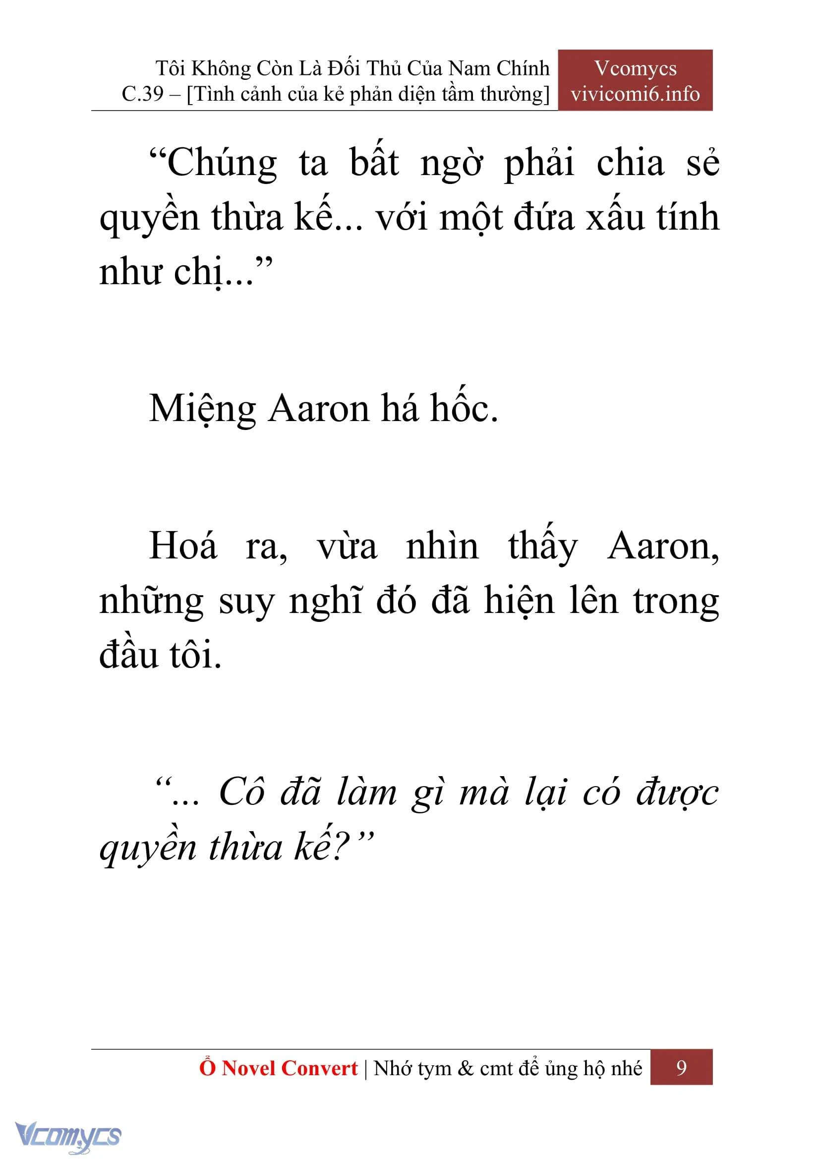 [Novel] Tôi Không Còn Là Đối Thủ Của Nam Chính Chapter  39 - 11