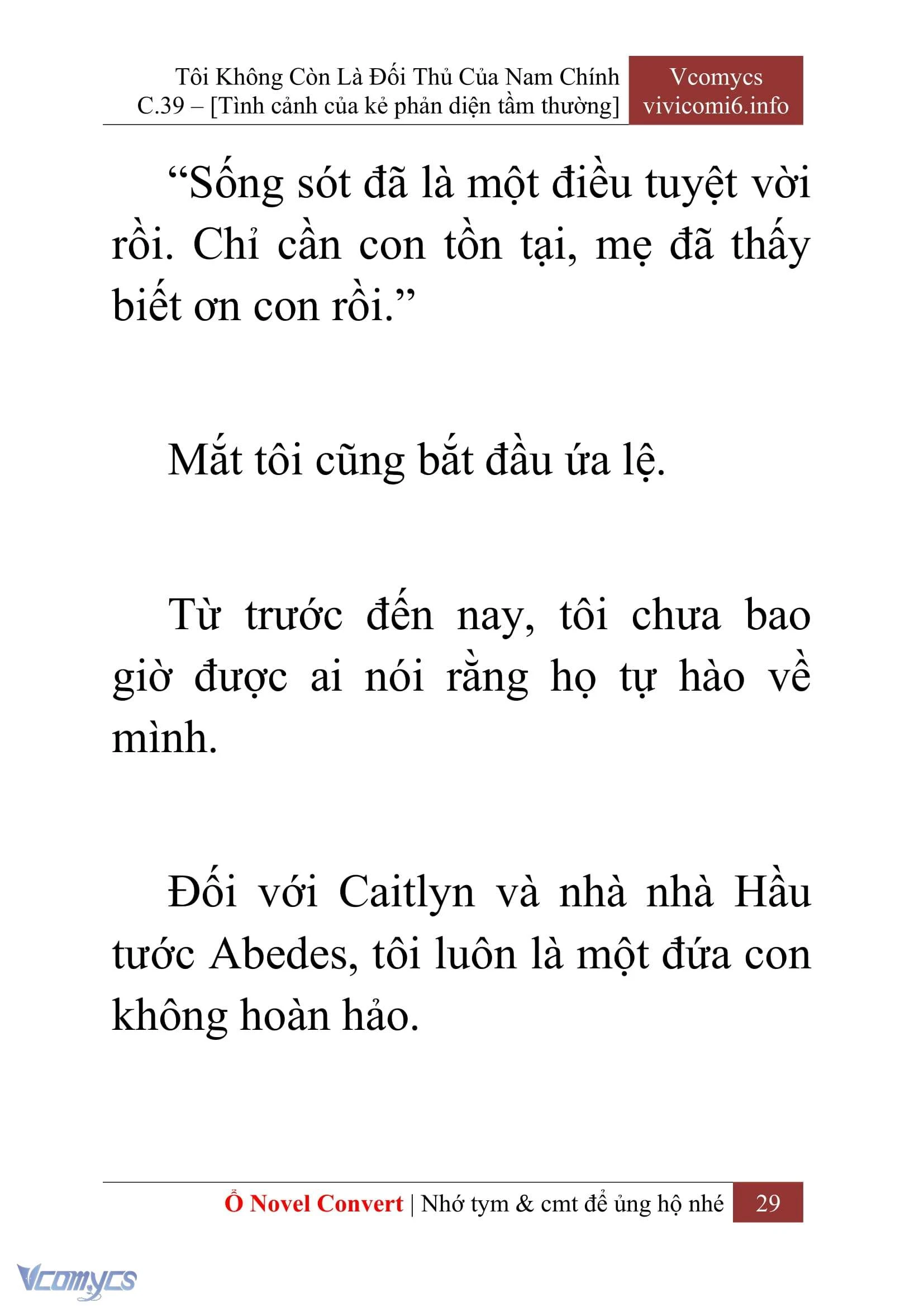 [Novel] Tôi Không Còn Là Đối Thủ Của Nam Chính Chapter  39 - 31