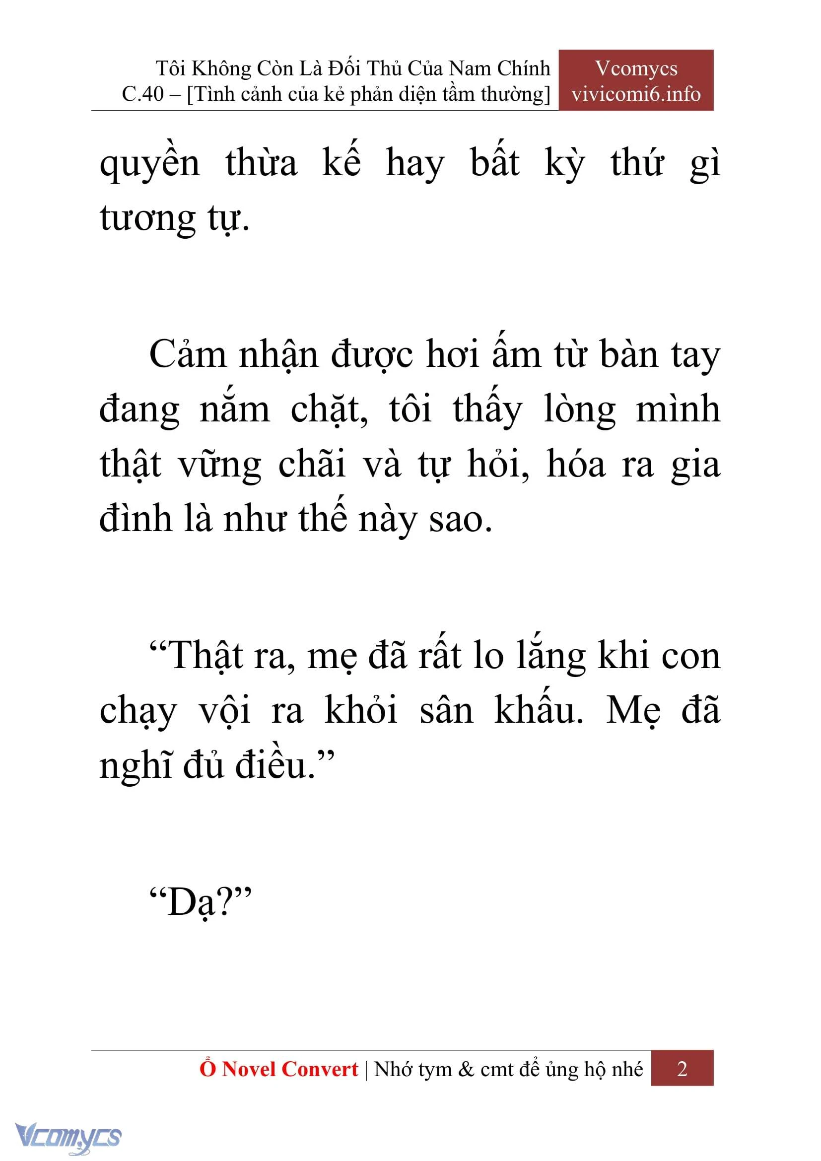 [Novel] Tôi Không Còn Là Đối Thủ Của Nam Chính Chapter  40 - 4