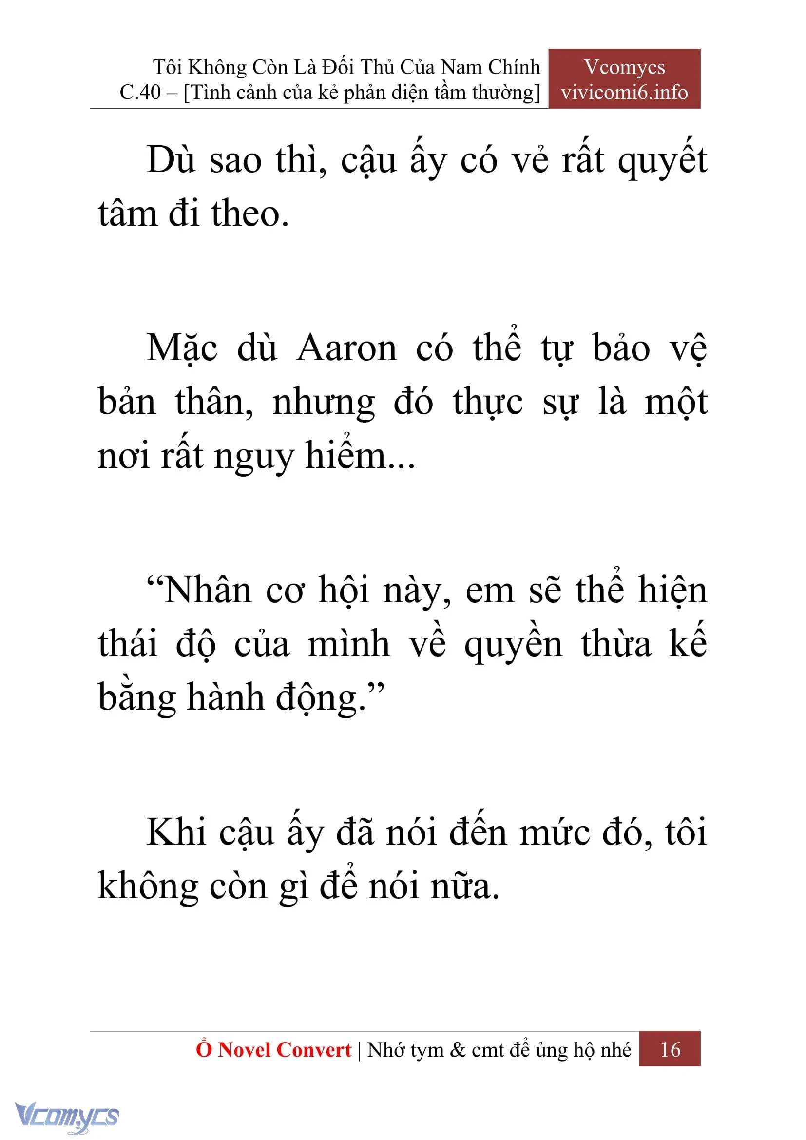[Novel] Tôi Không Còn Là Đối Thủ Của Nam Chính Chapter  40 - 18
