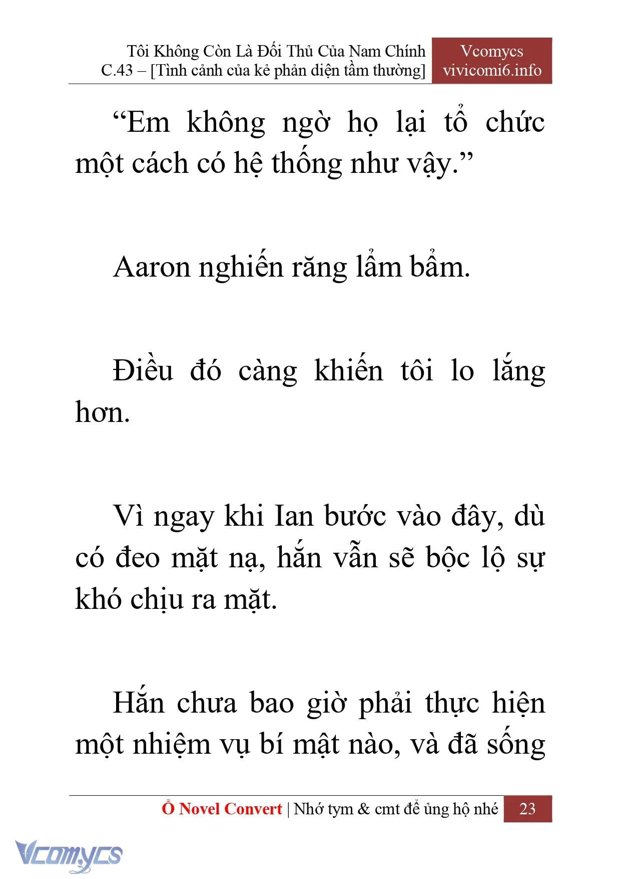 [Novel] Tôi Không Còn Là Đối Thủ Của Nam Chính Chapter  43 - 25