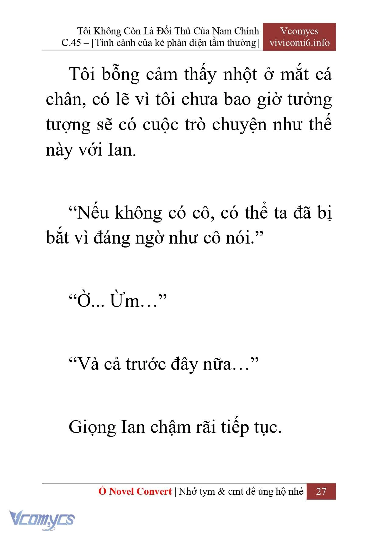 [Novel] Tôi Không Còn Là Đối Thủ Của Nam Chính Chapter  45 - 29
