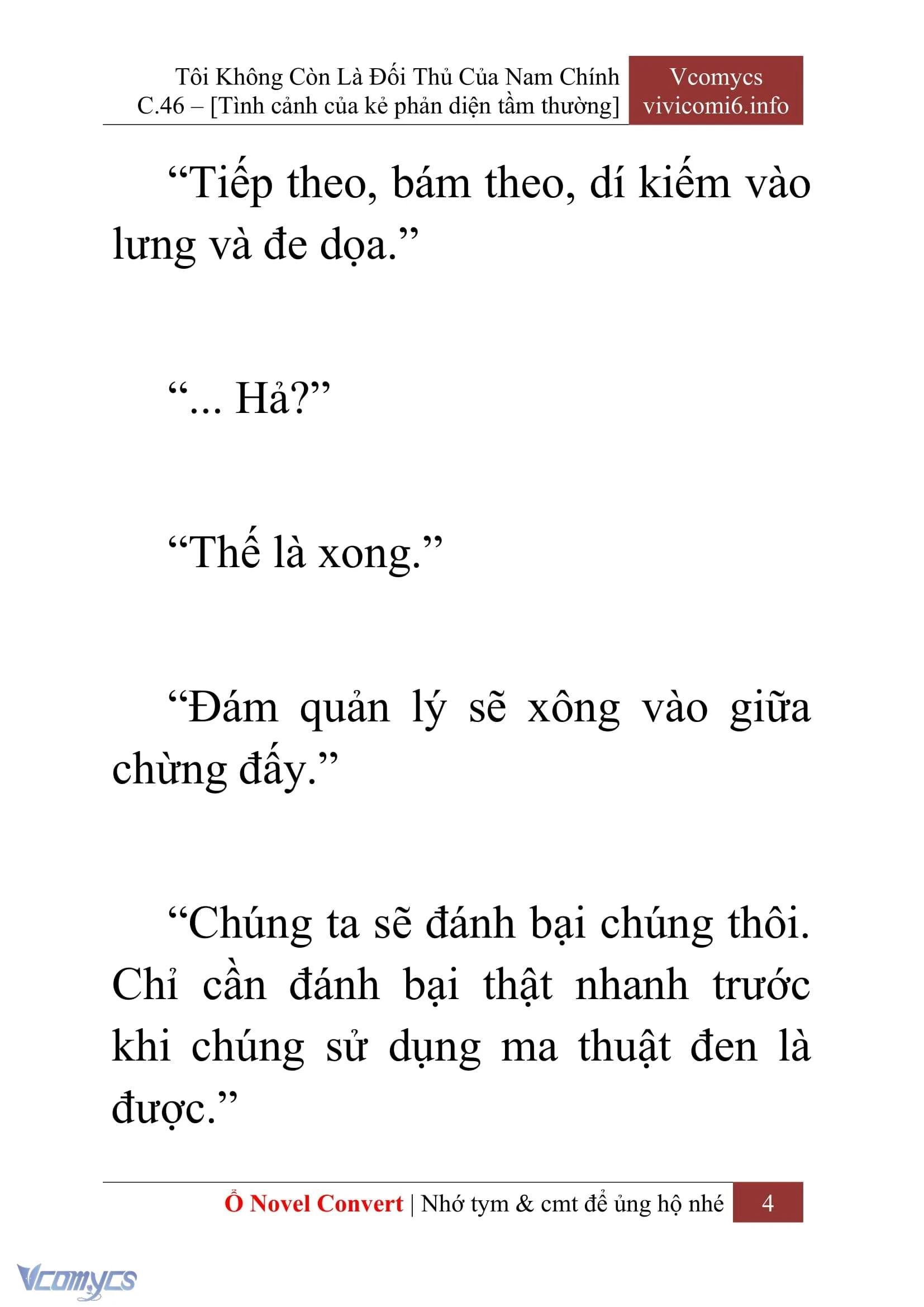 [Novel] Tôi Không Còn Là Đối Thủ Của Nam Chính Chapter  46 - 6