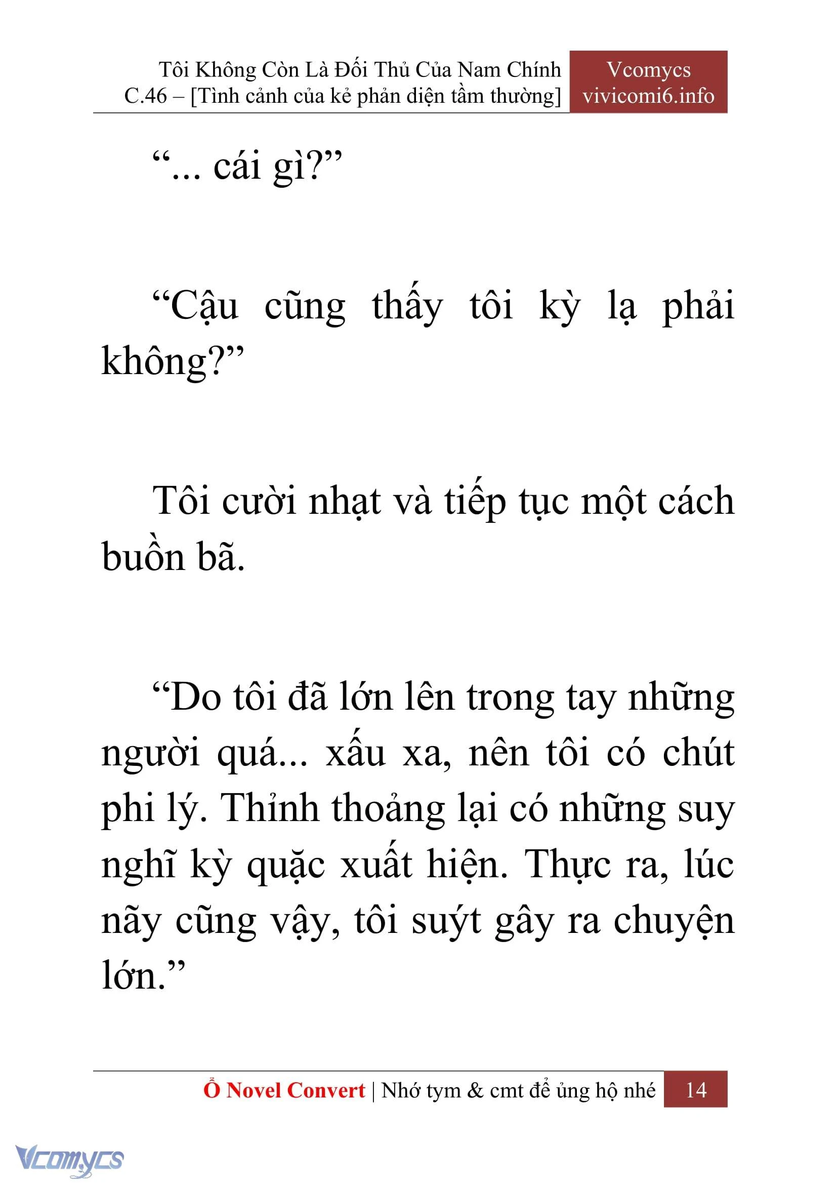 [Novel] Tôi Không Còn Là Đối Thủ Của Nam Chính Chapter  46 - 16