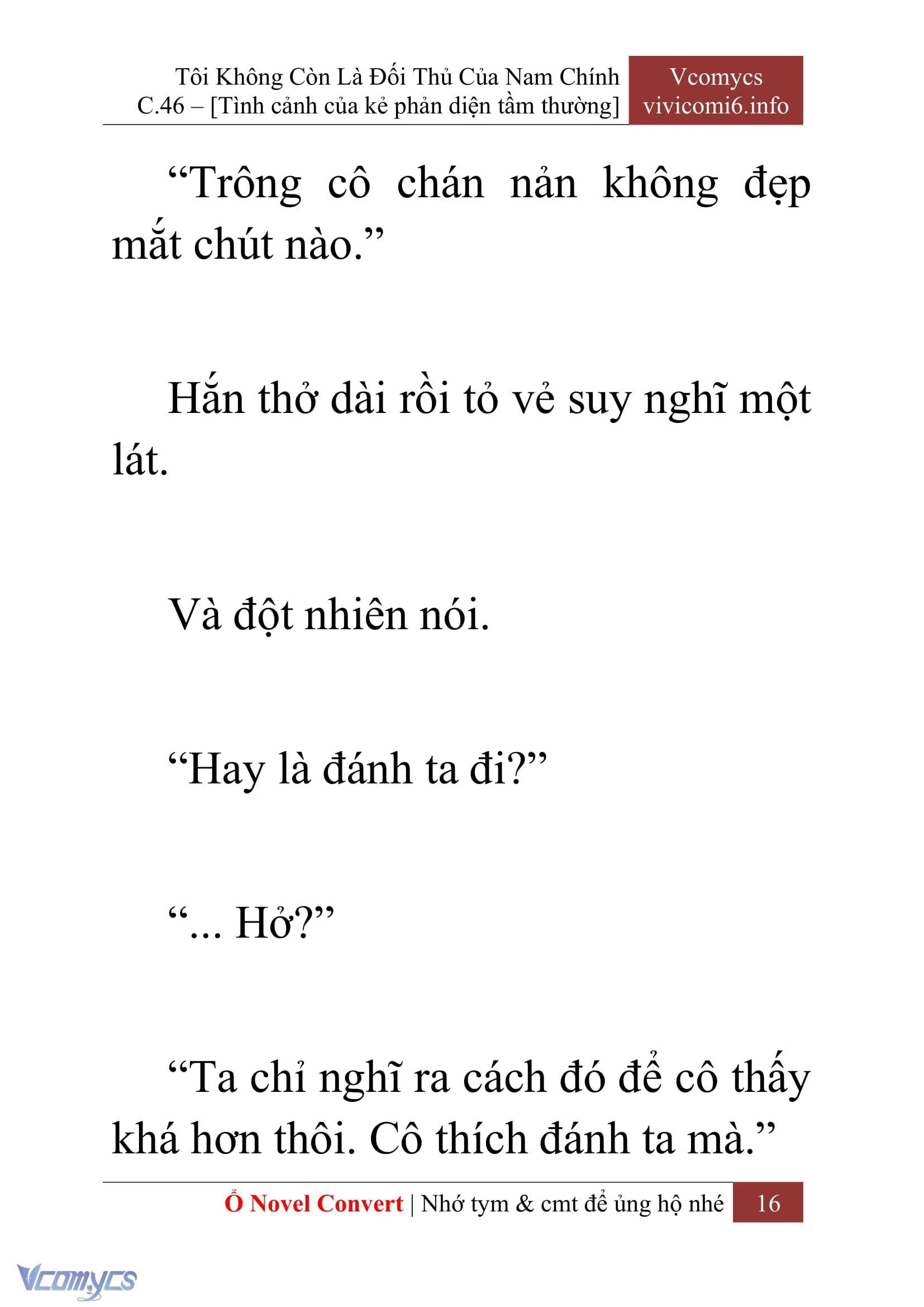 [Novel] Tôi Không Còn Là Đối Thủ Của Nam Chính Chapter  46 - 18