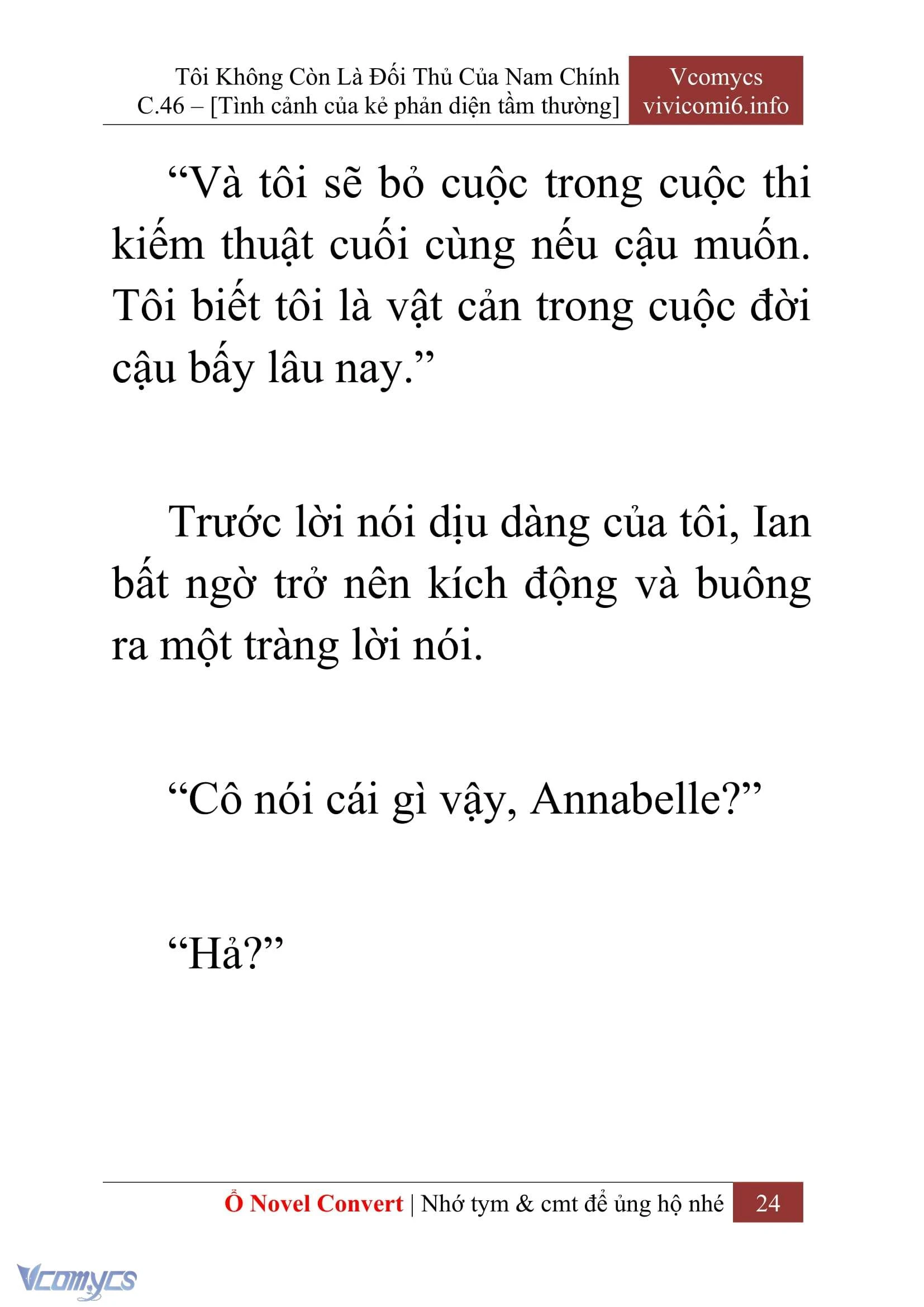 [Novel] Tôi Không Còn Là Đối Thủ Của Nam Chính Chapter  46 - 26