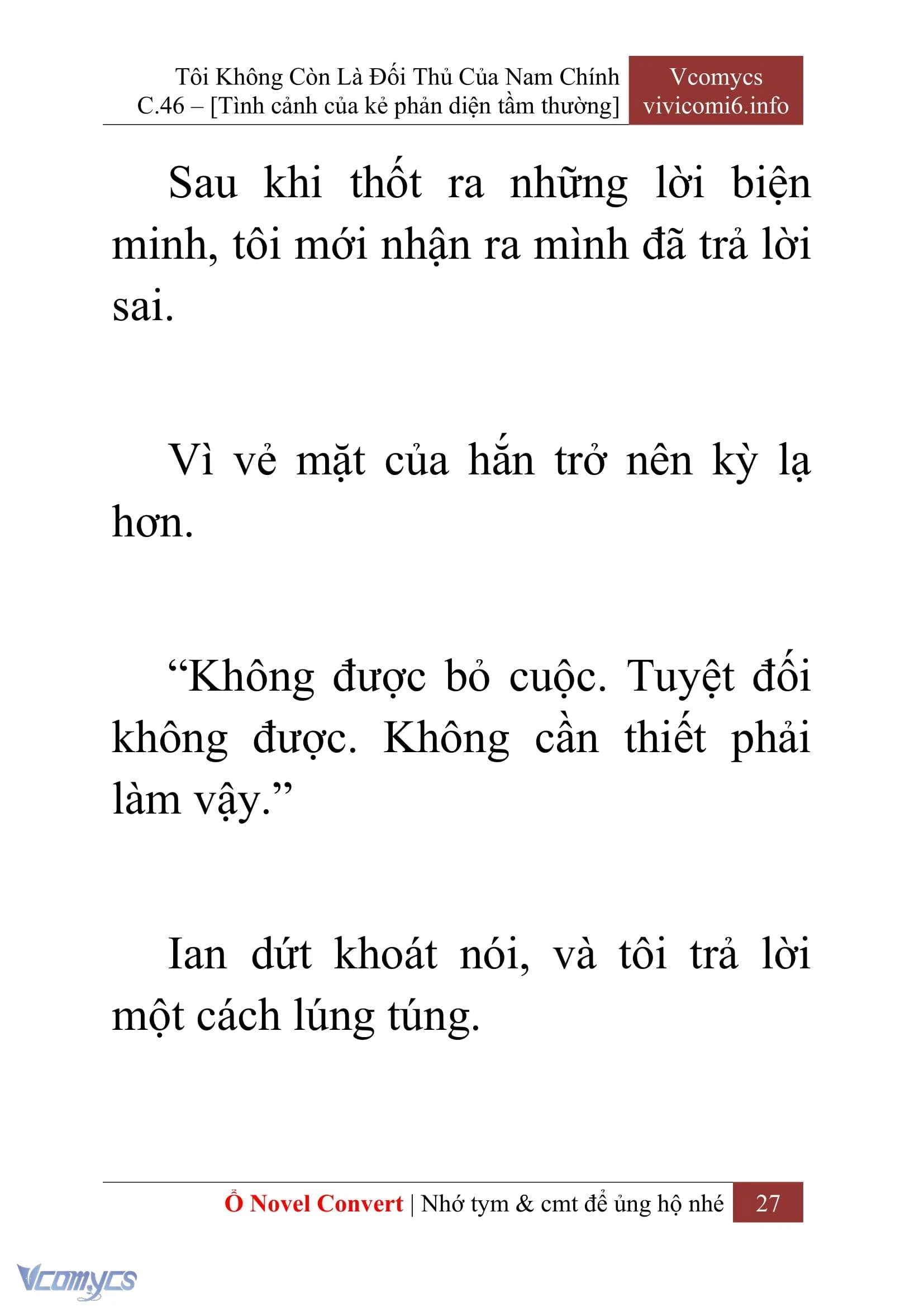 [Novel] Tôi Không Còn Là Đối Thủ Của Nam Chính Chapter  46 - 29