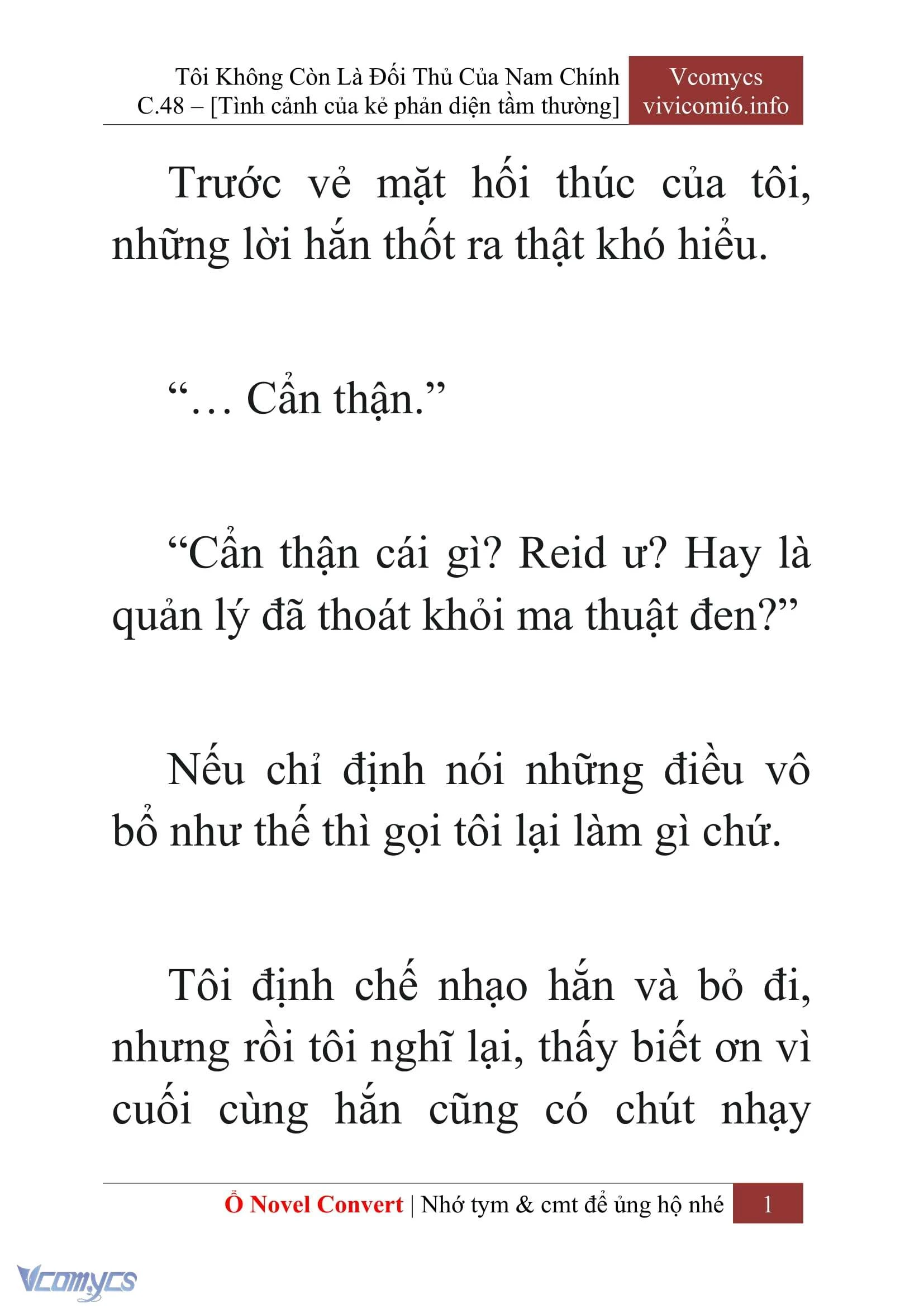 [Novel] Tôi Không Còn Là Đối Thủ Của Nam Chính Chapter  48 - 3