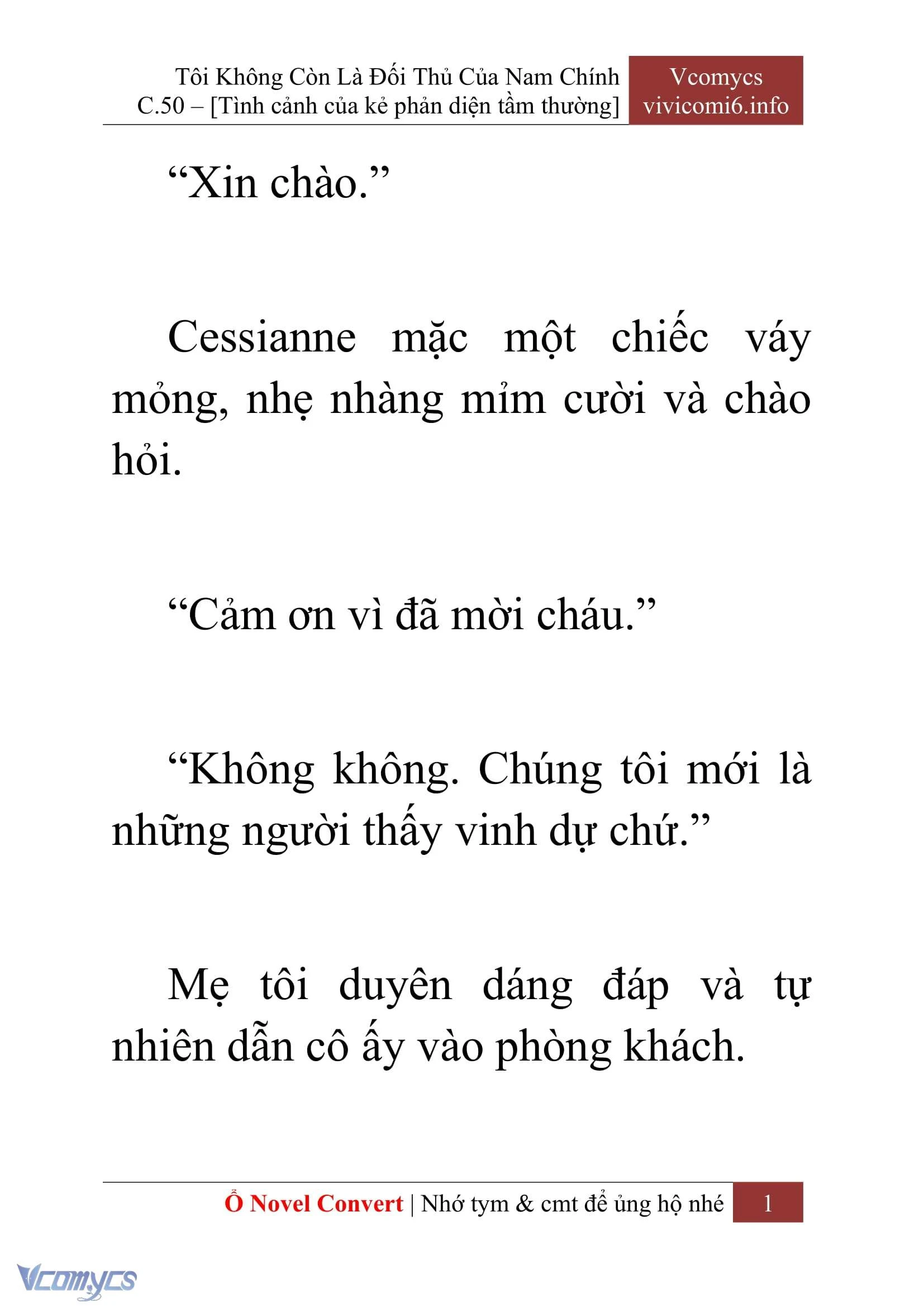 [Novel] Tôi Không Còn Là Đối Thủ Của Nam Chính Chapter  50 - 3