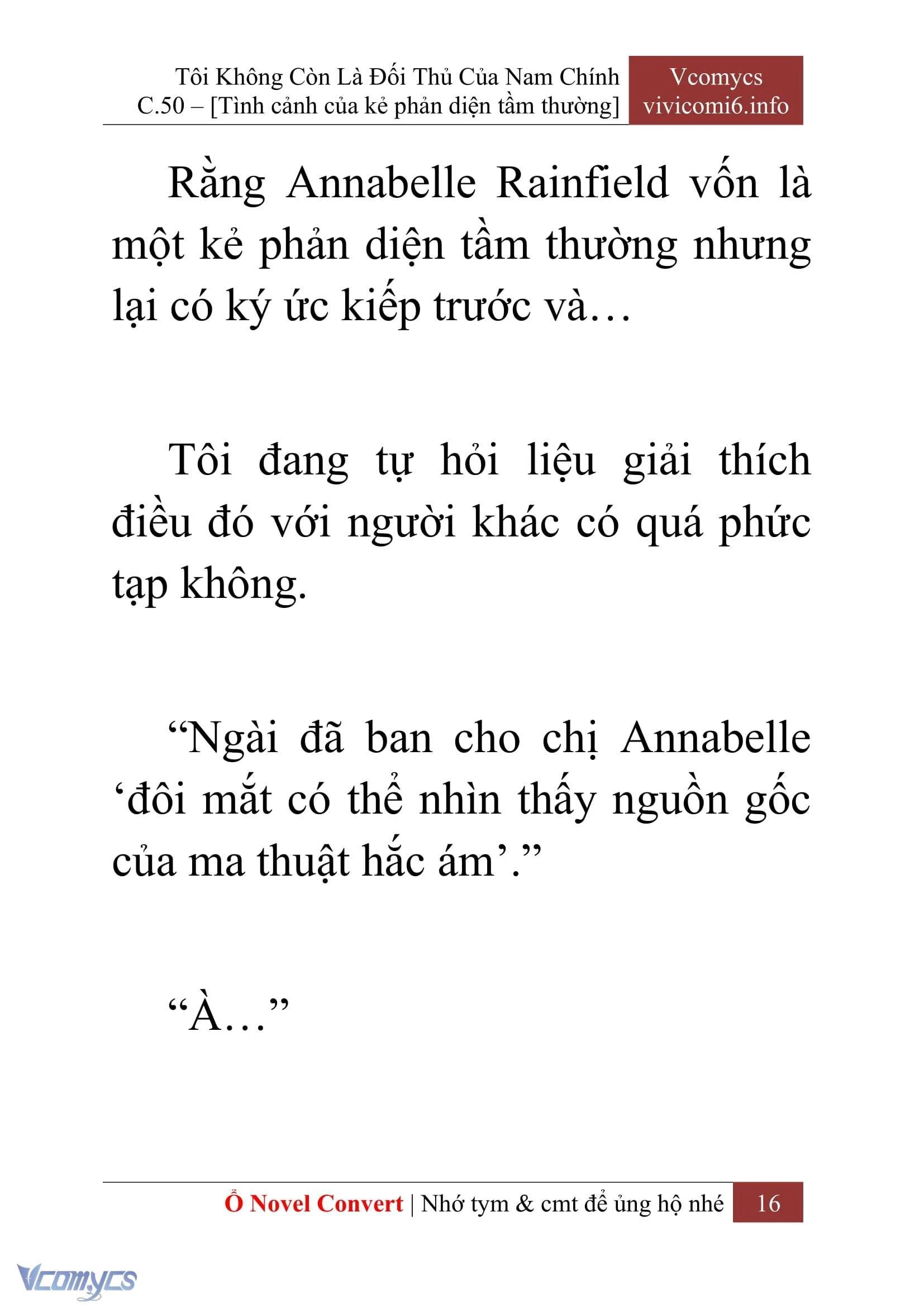 [Novel] Tôi Không Còn Là Đối Thủ Của Nam Chính Chapter  50 - 18
