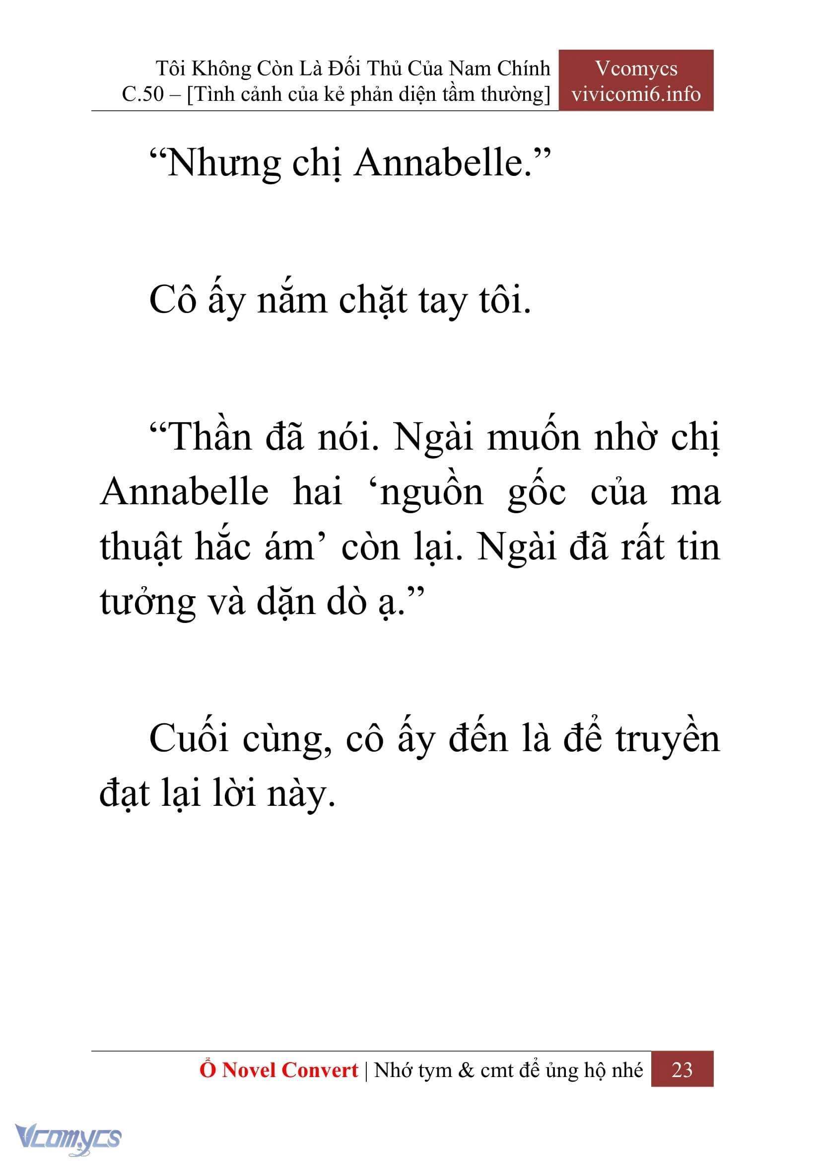 [Novel] Tôi Không Còn Là Đối Thủ Của Nam Chính Chapter  50 - 25