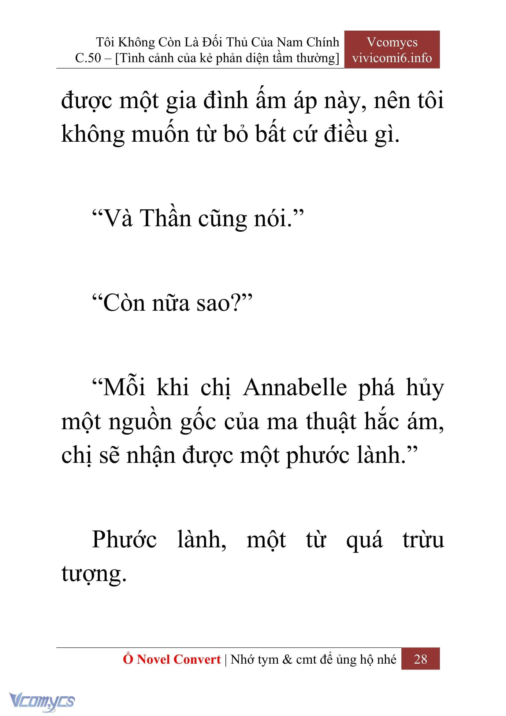 [Novel] Tôi Không Còn Là Đối Thủ Của Nam Chính Chapter  50 - 30