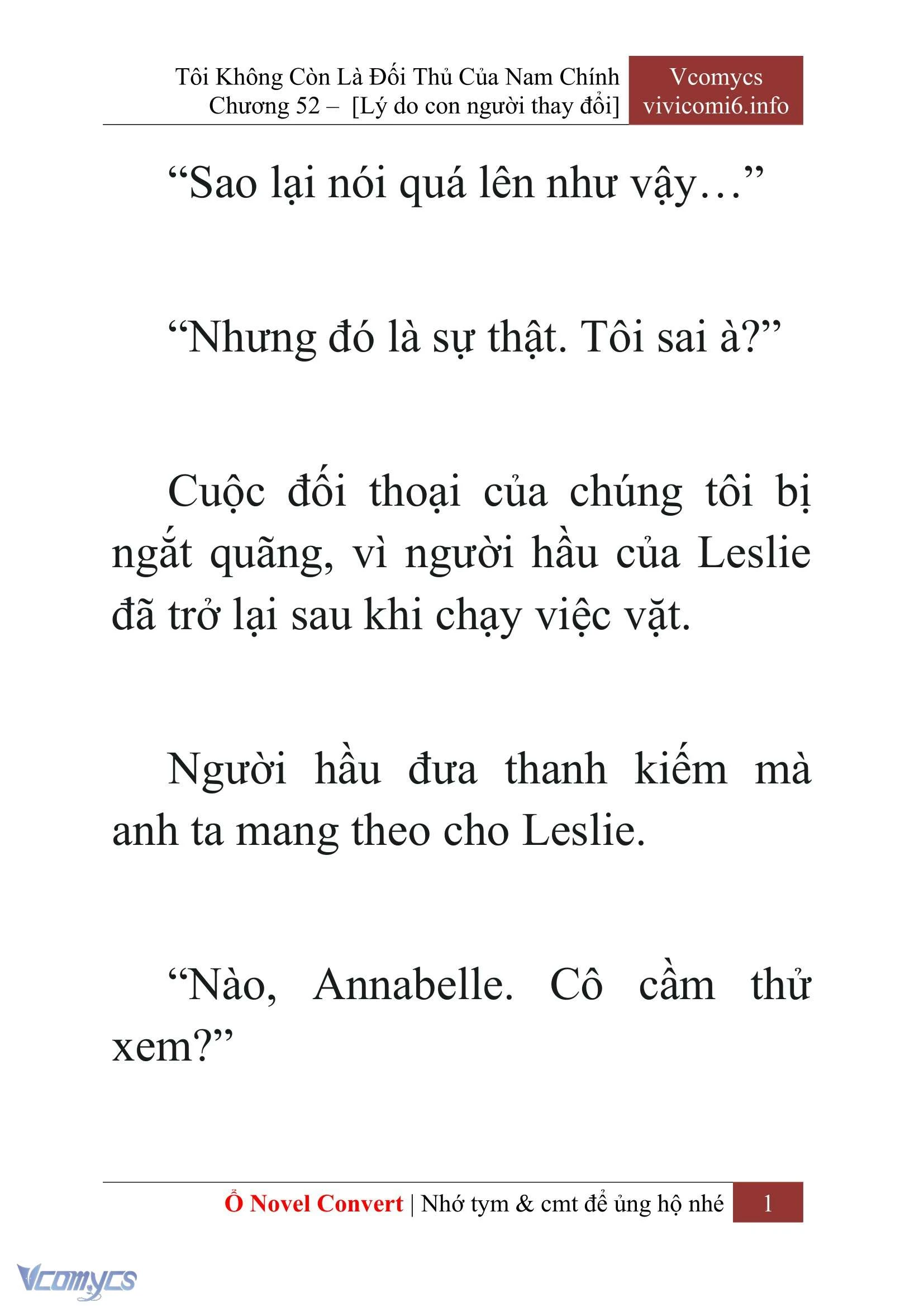 [Novel] Tôi Không Còn Là Đối Thủ Của Nam Chính Chapter  52 - 3