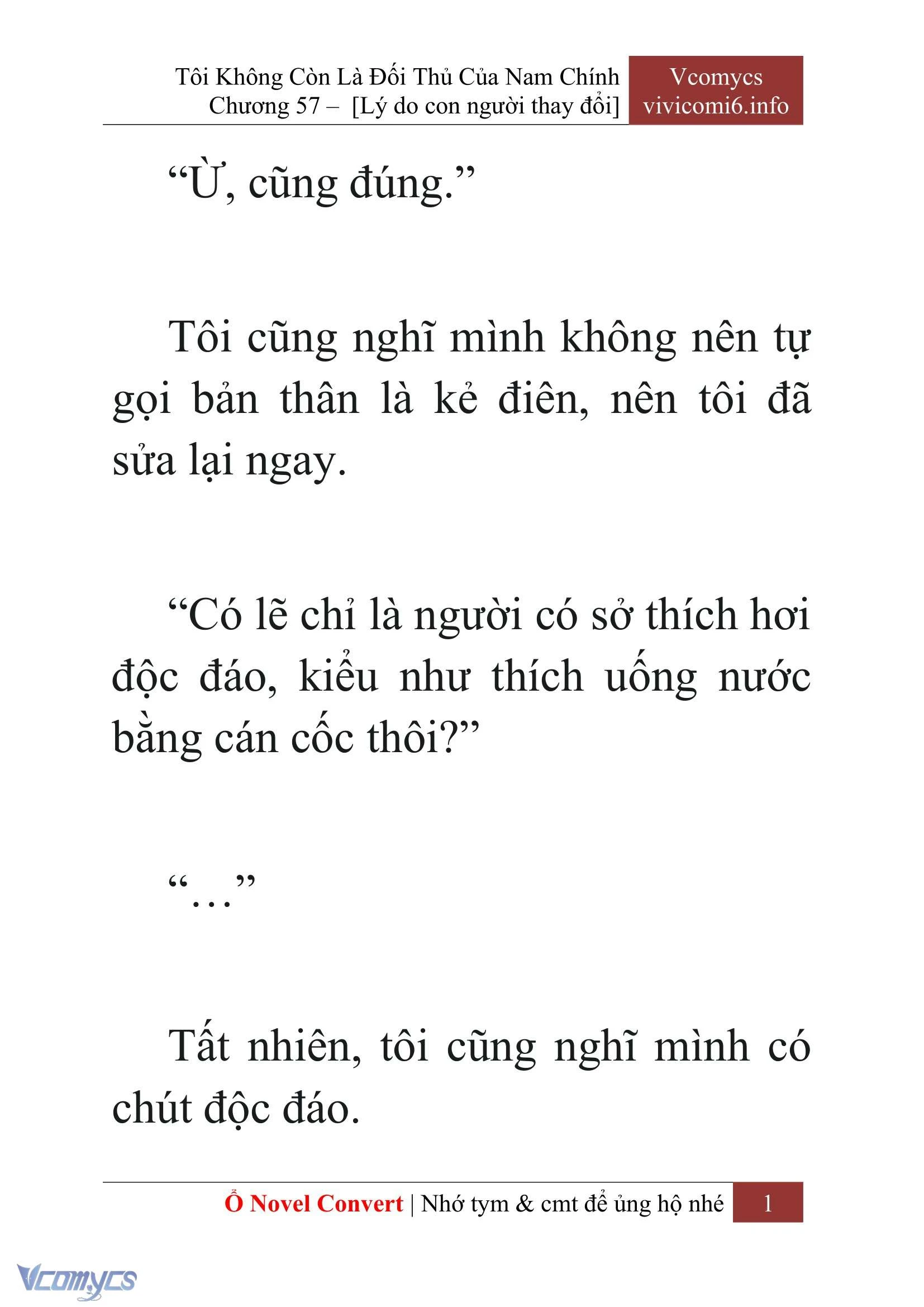 [Novel] Tôi Không Còn Là Đối Thủ Của Nam Chính Chapter  57 - 3