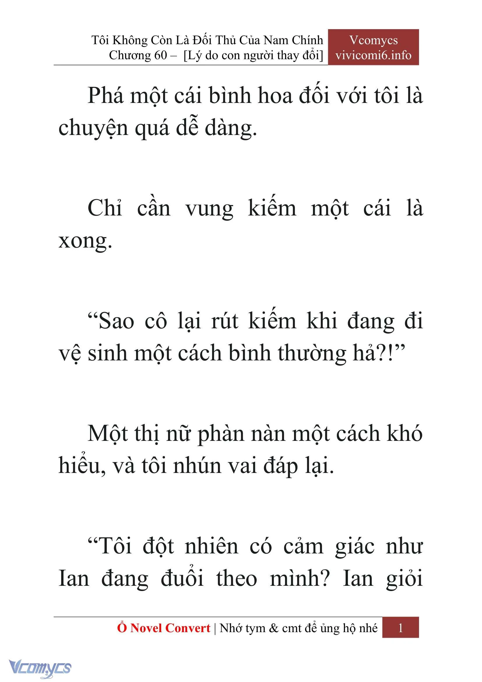 [Novel] Tôi Không Còn Là Đối Thủ Của Nam Chính Chapter  60 - 3